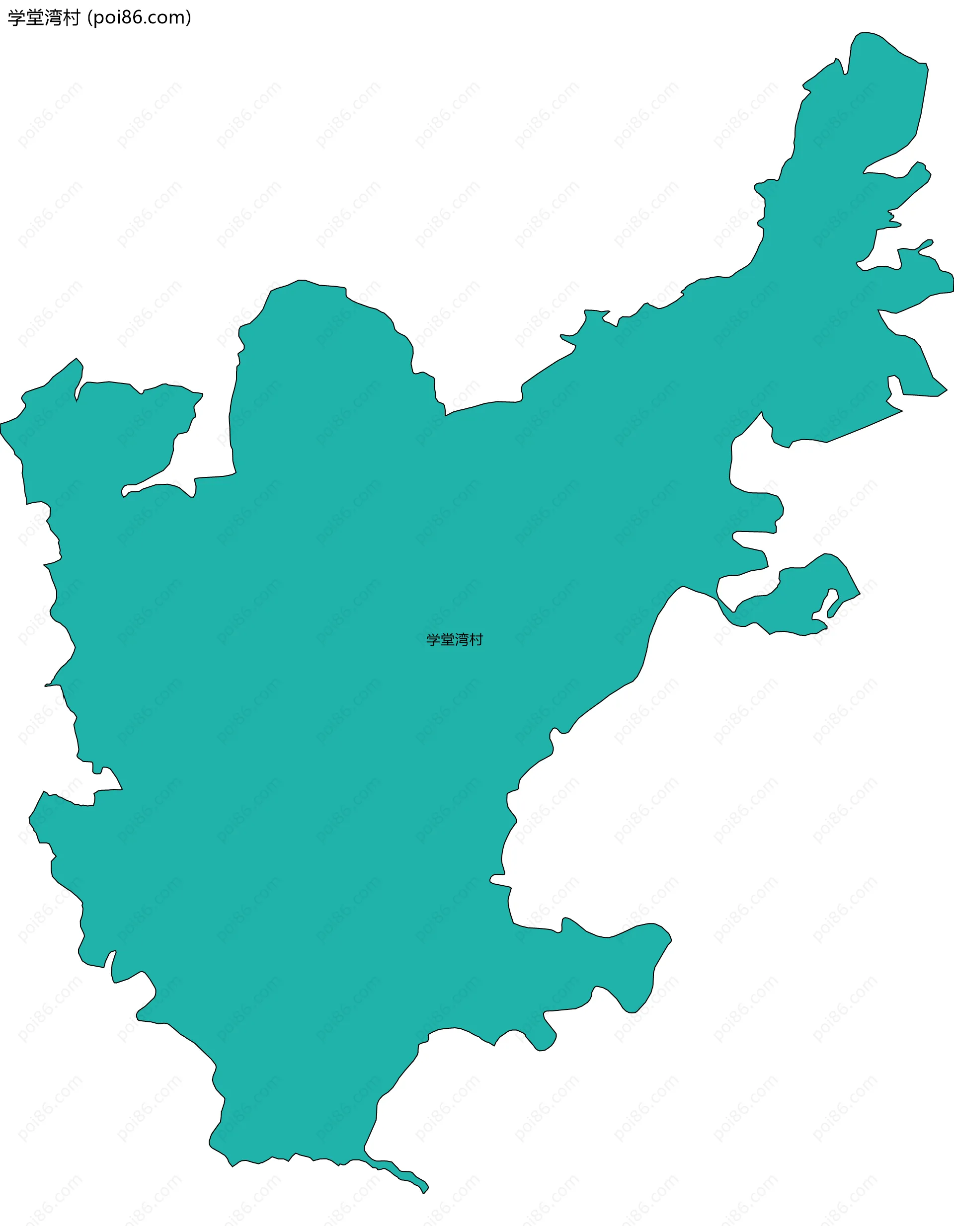 学堂湾村边界地图