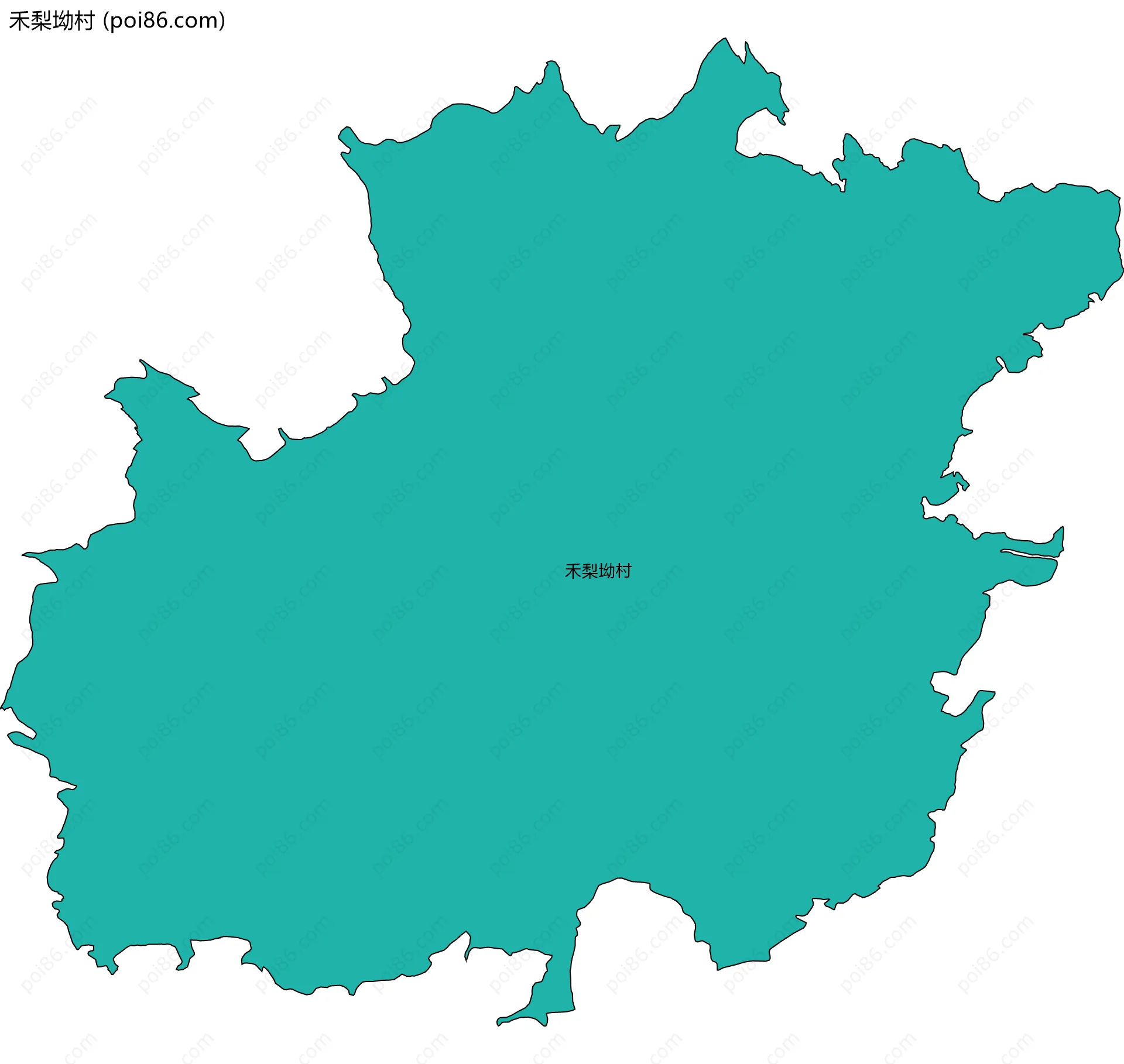 禾梨坳村边界地图