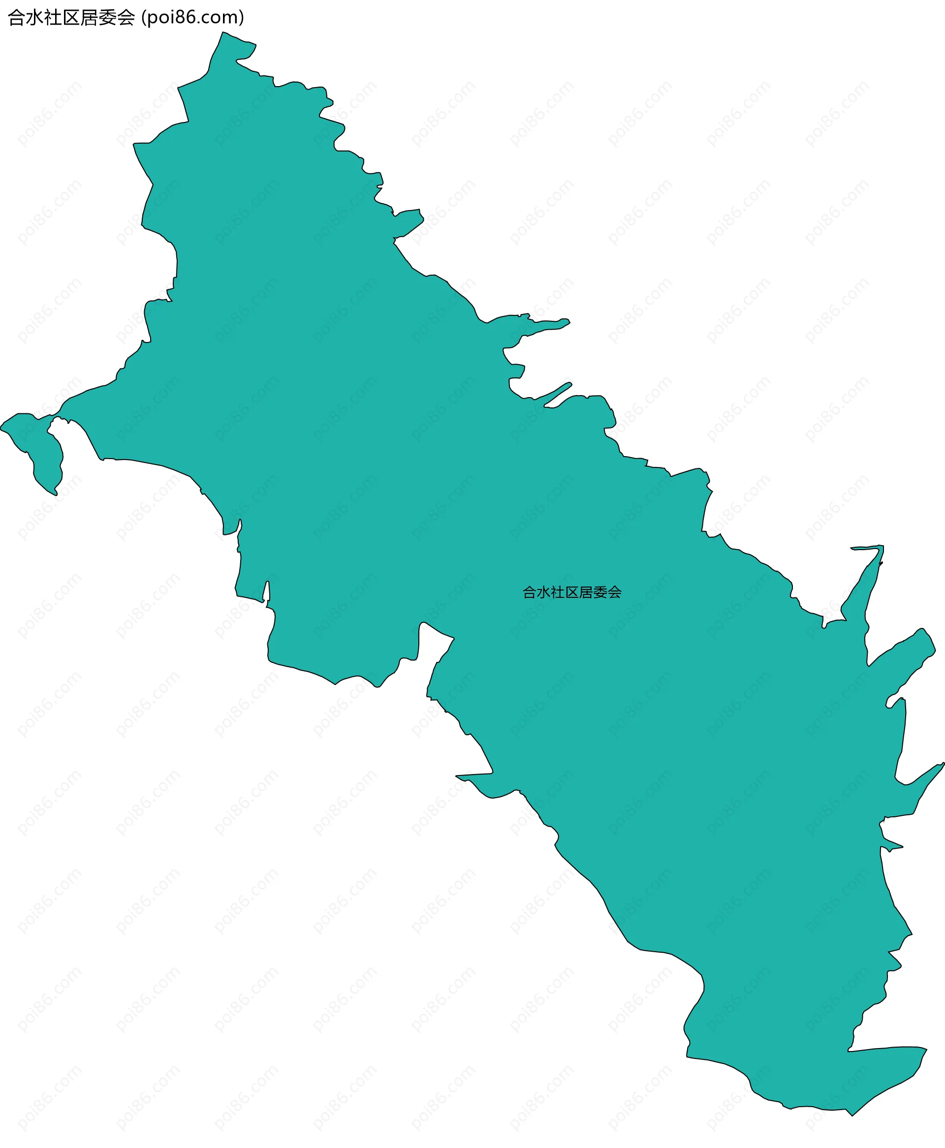 合水社区居委会边界地图