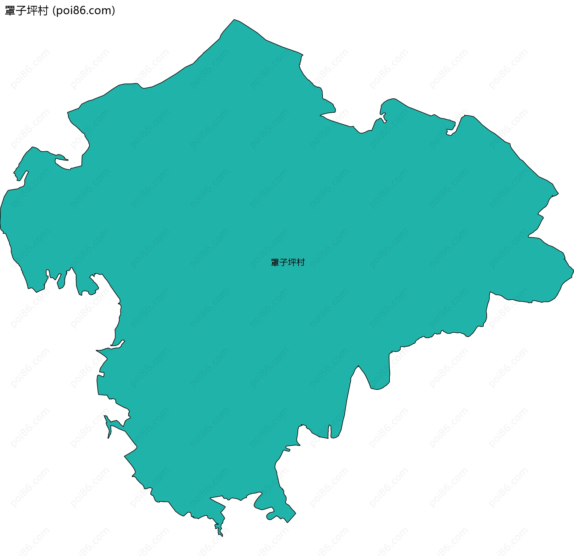 罩子坪村边界地图