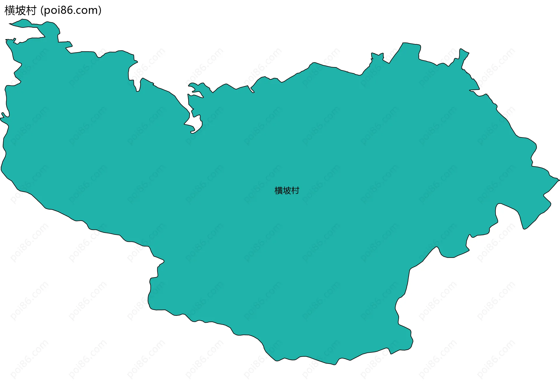 横坡村边界地图
