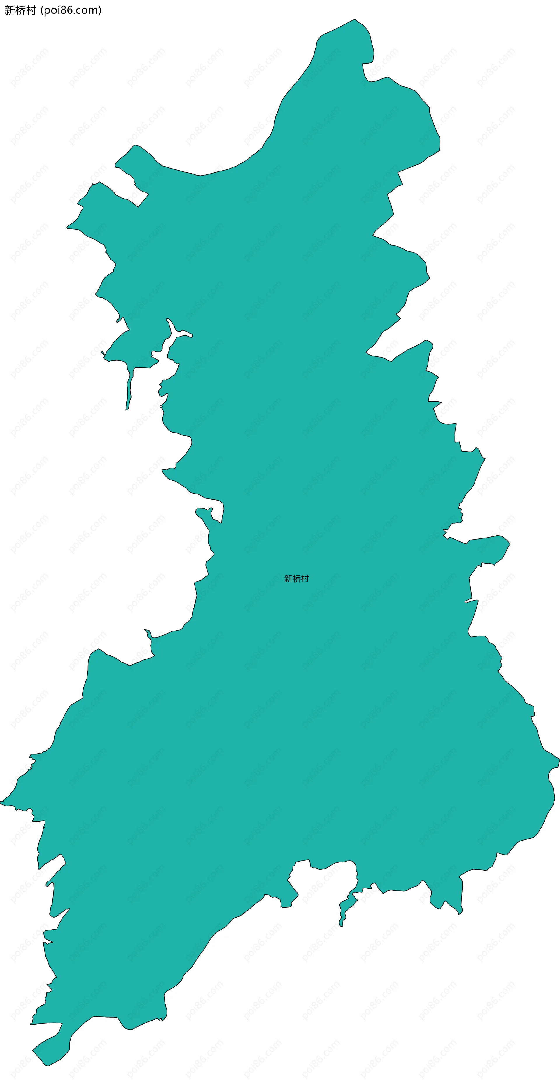 新桥村边界地图