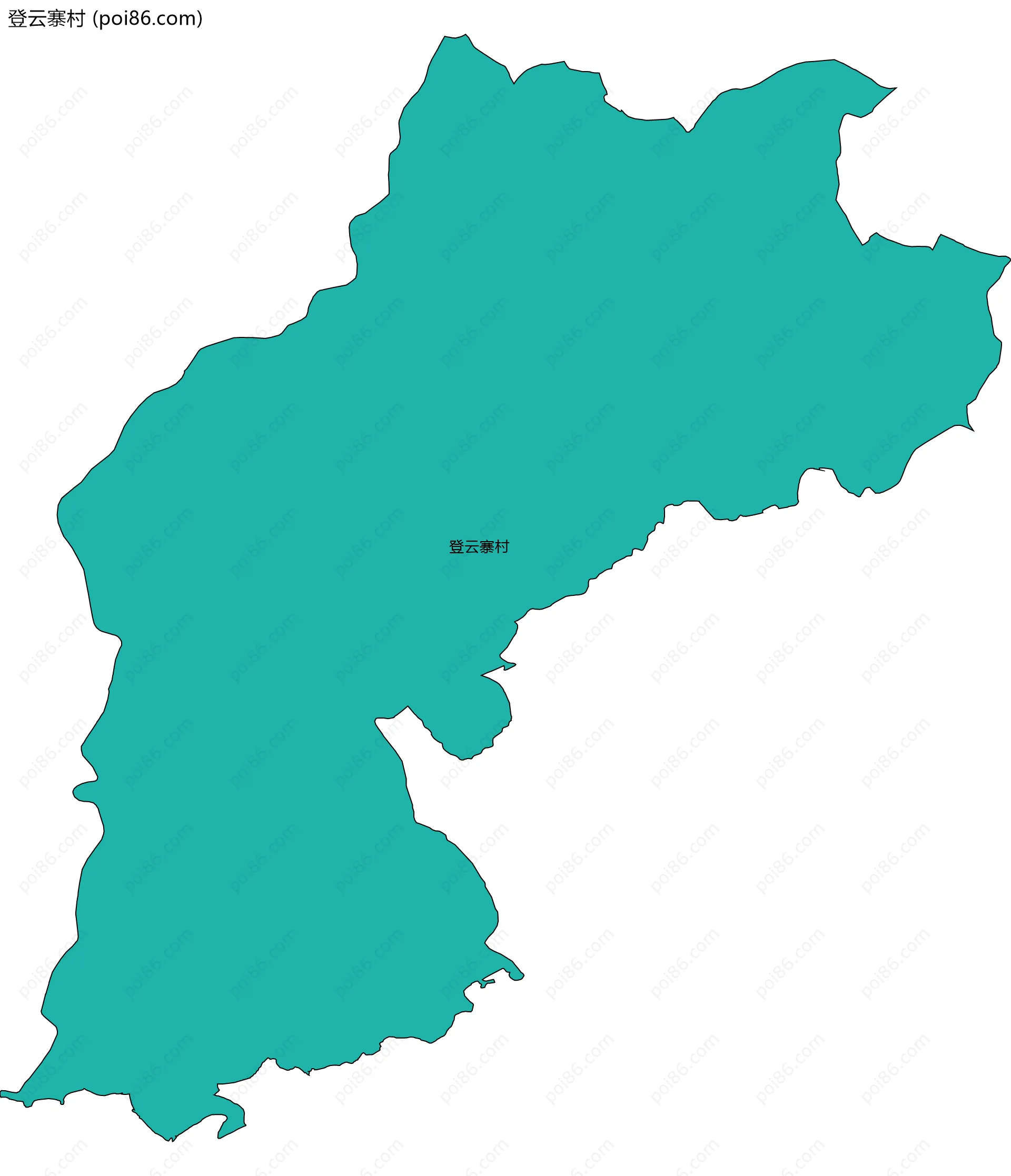 登云寨村边界地图