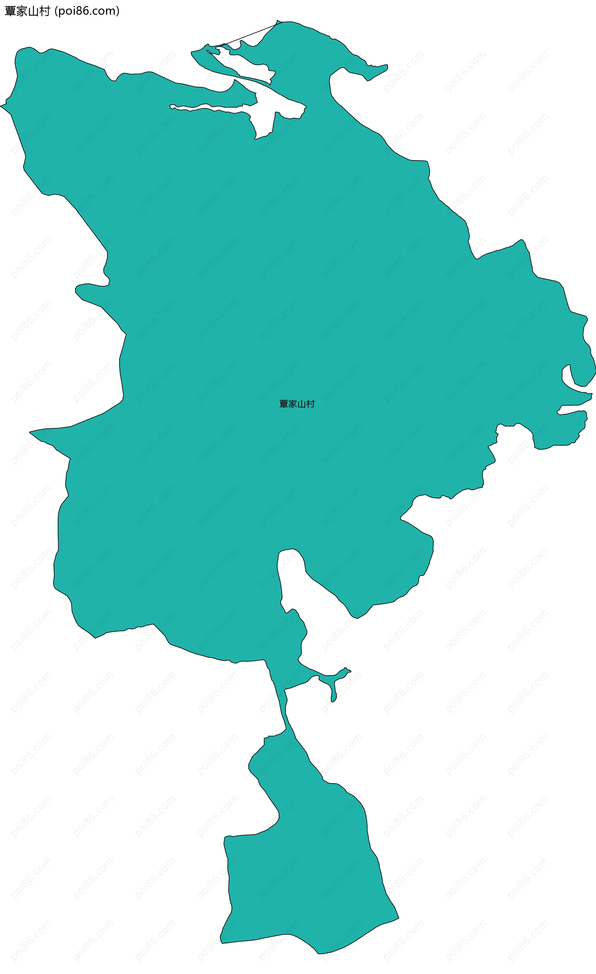 覃家山村边界地图