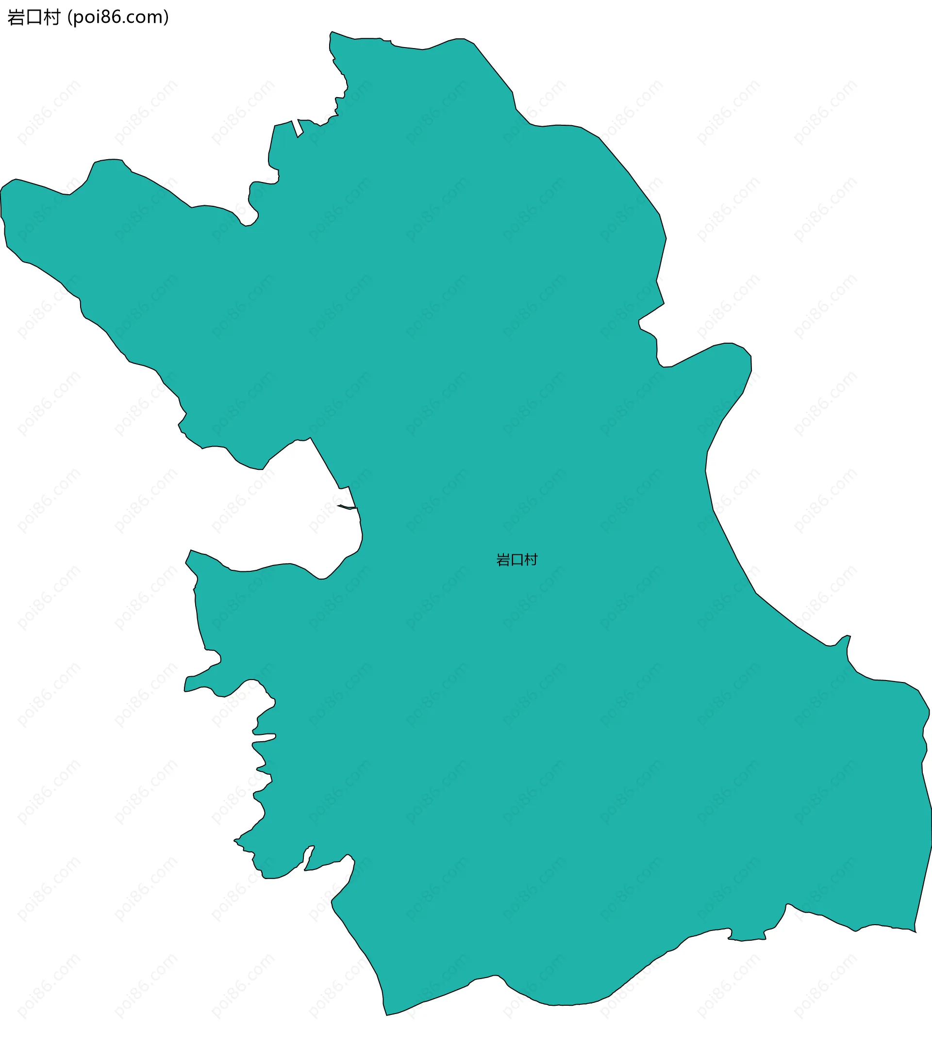 岩口村边界地图