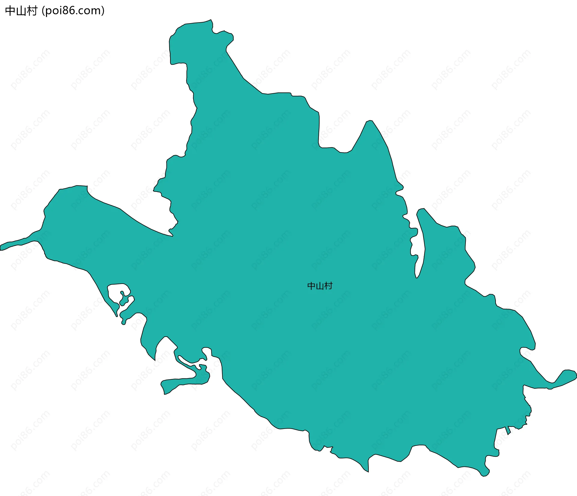 中山村边界地图