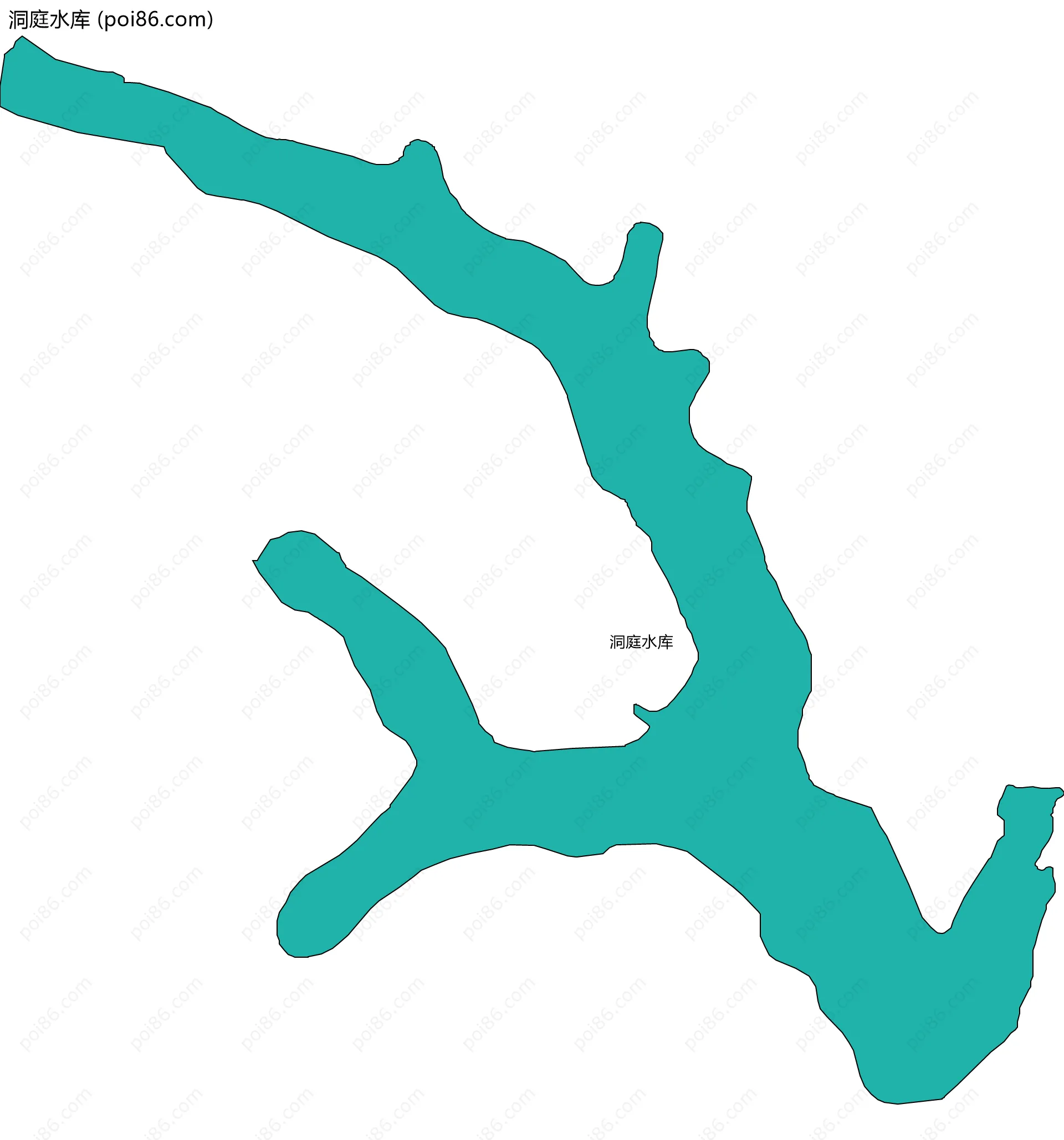 洞庭水库边界地图