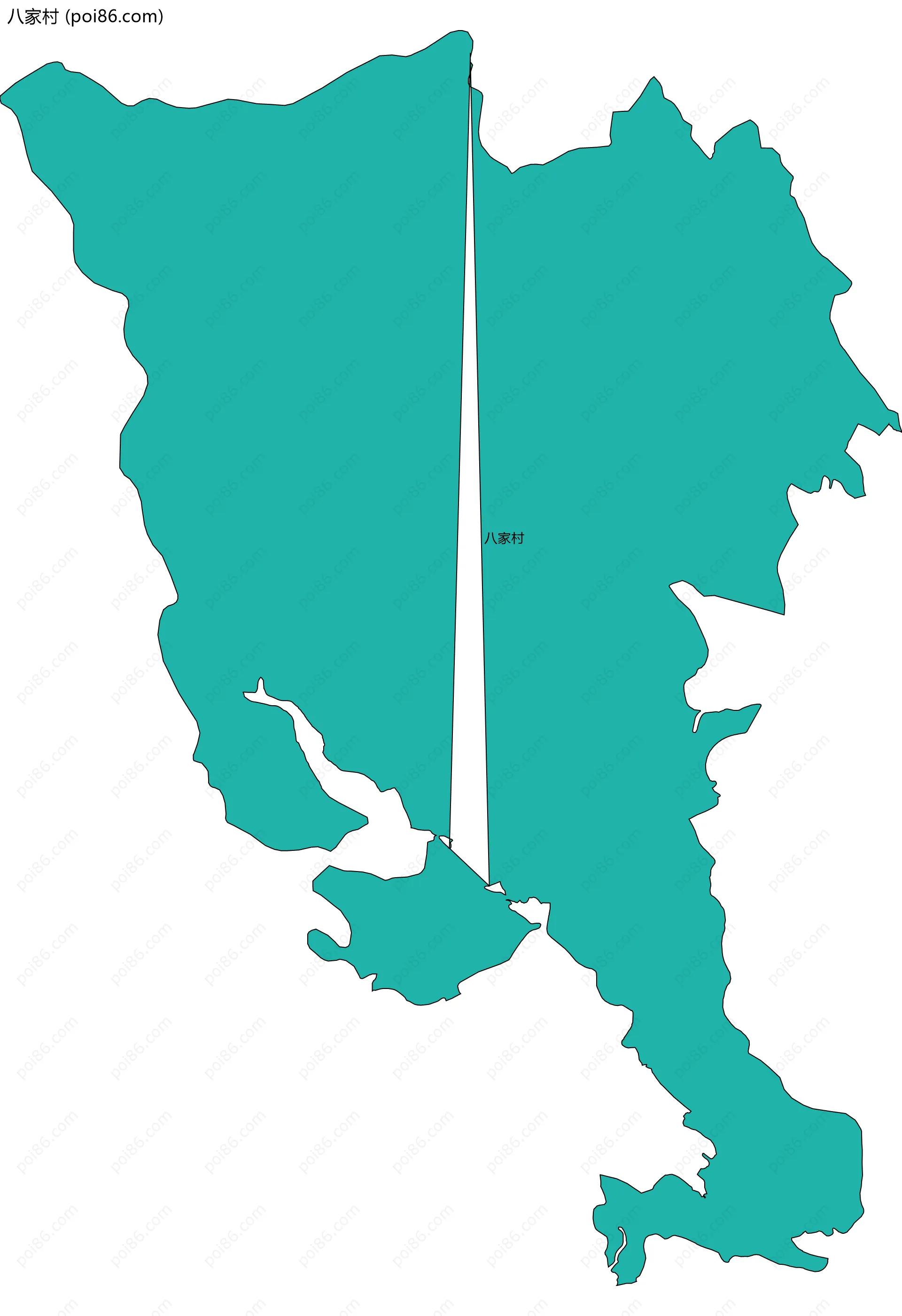 八家村边界地图