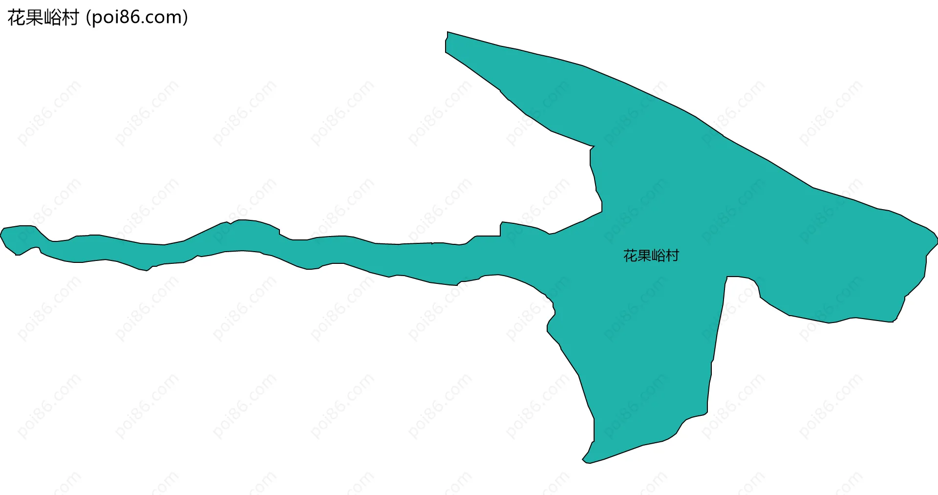 花果峪村边界地图