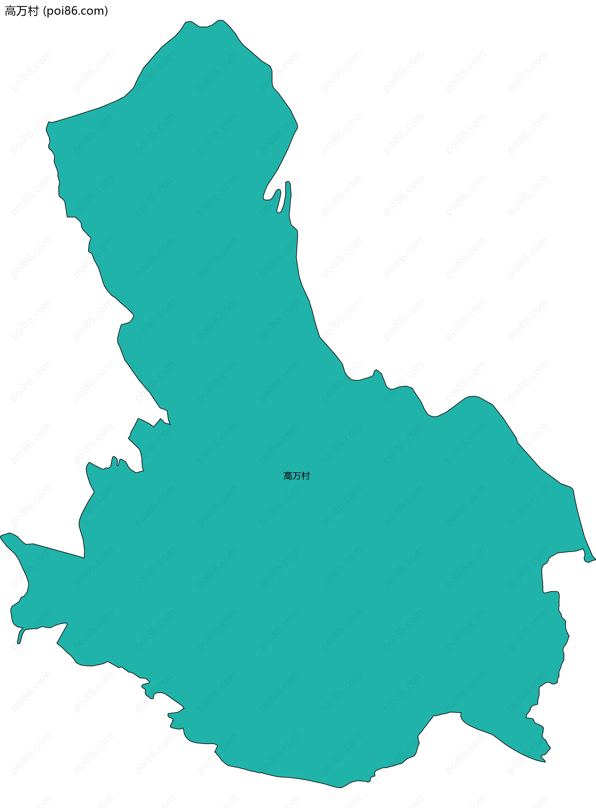 高万村边界地图