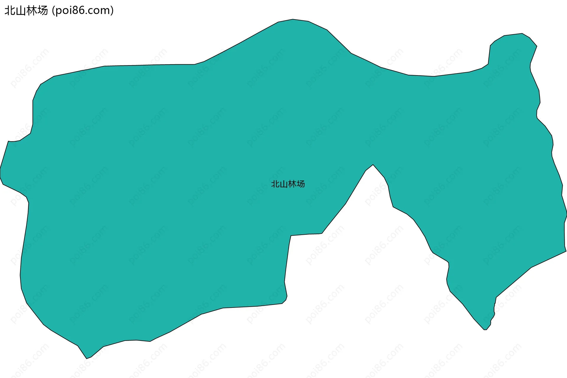 北山林场边界地图