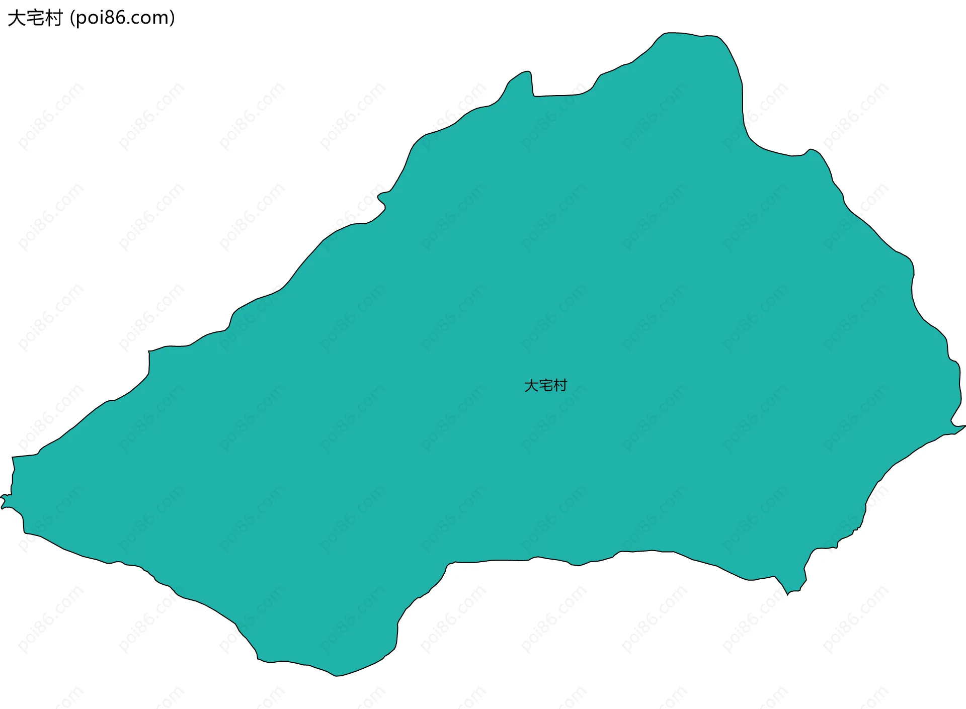 大宅村边界地图
