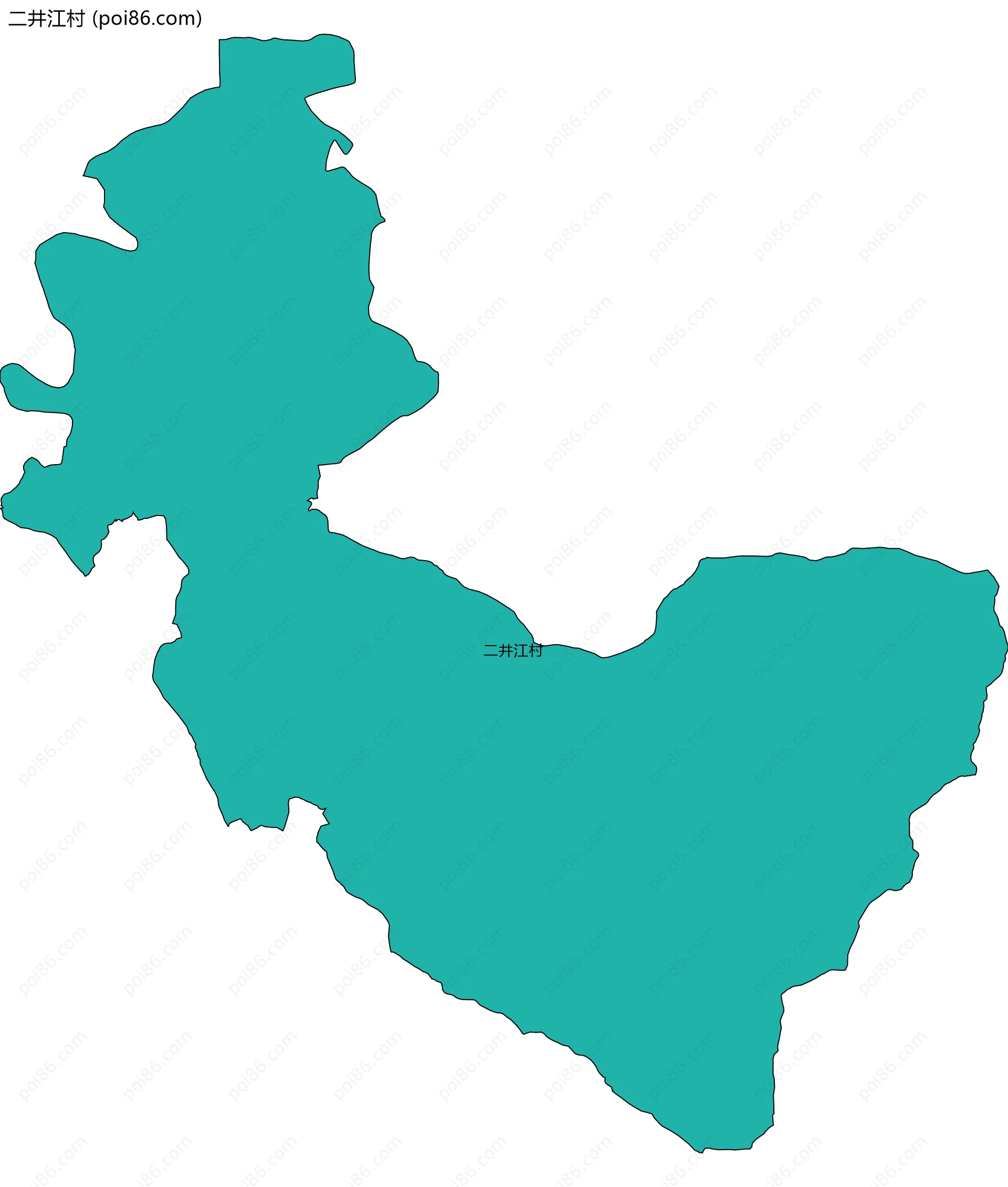 二井江村边界地图