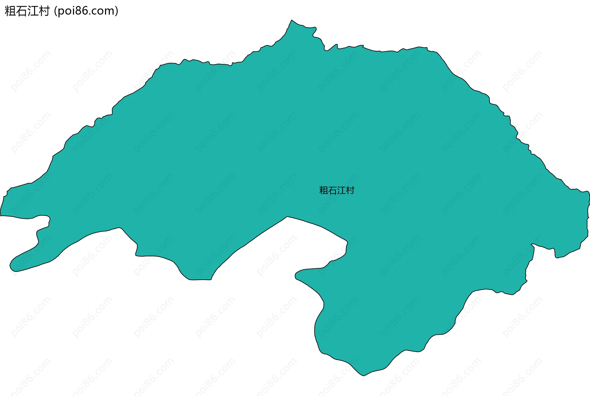 粗石江村边界地图