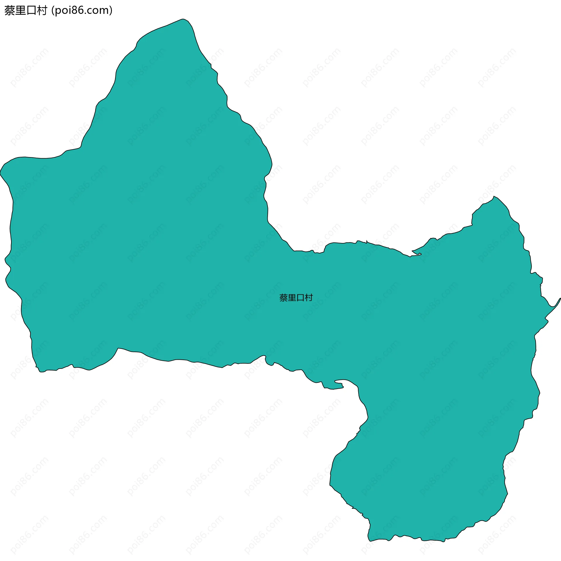 蔡里口村边界地图