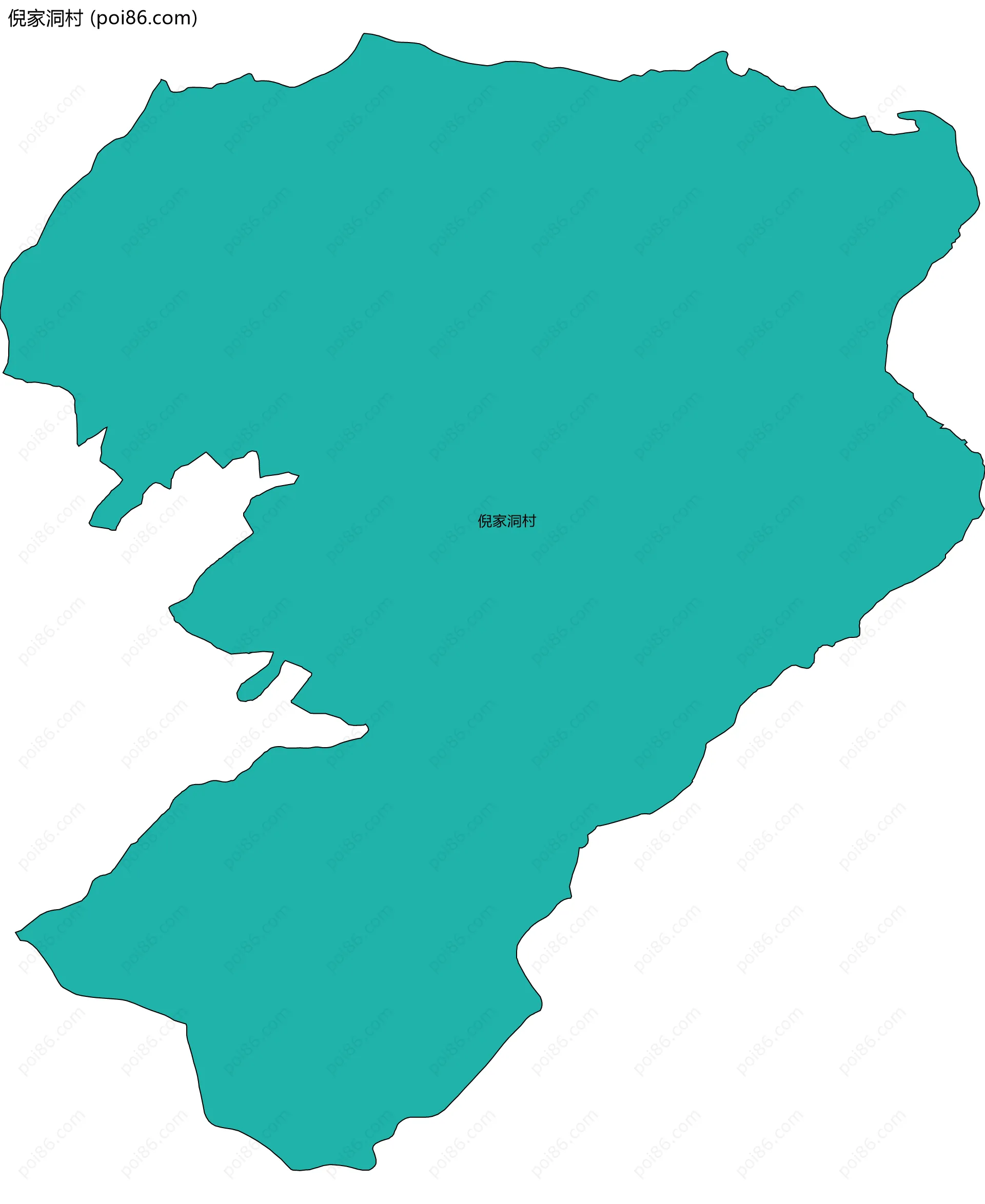 倪家洞村边界地图