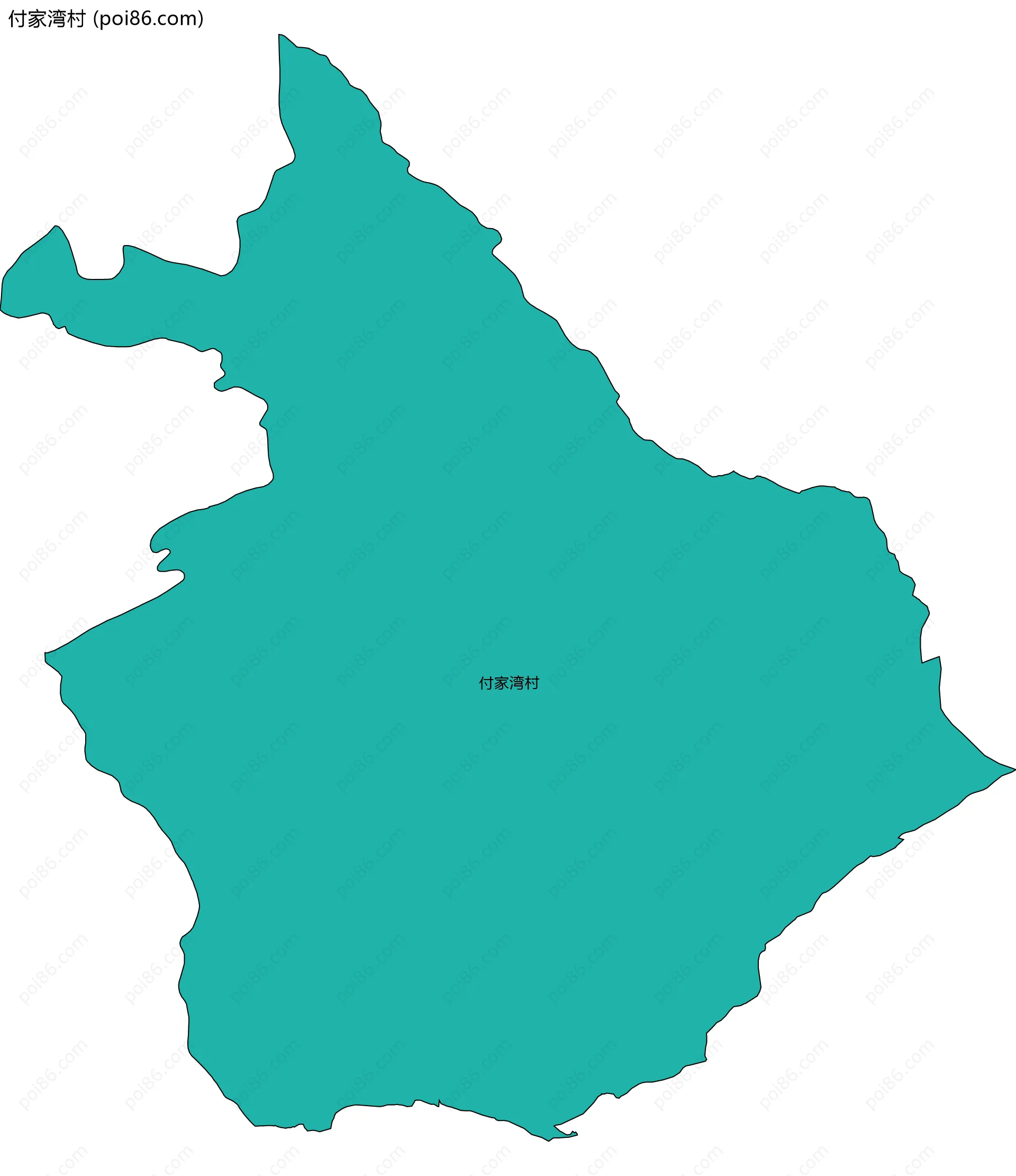 付家湾村边界地图