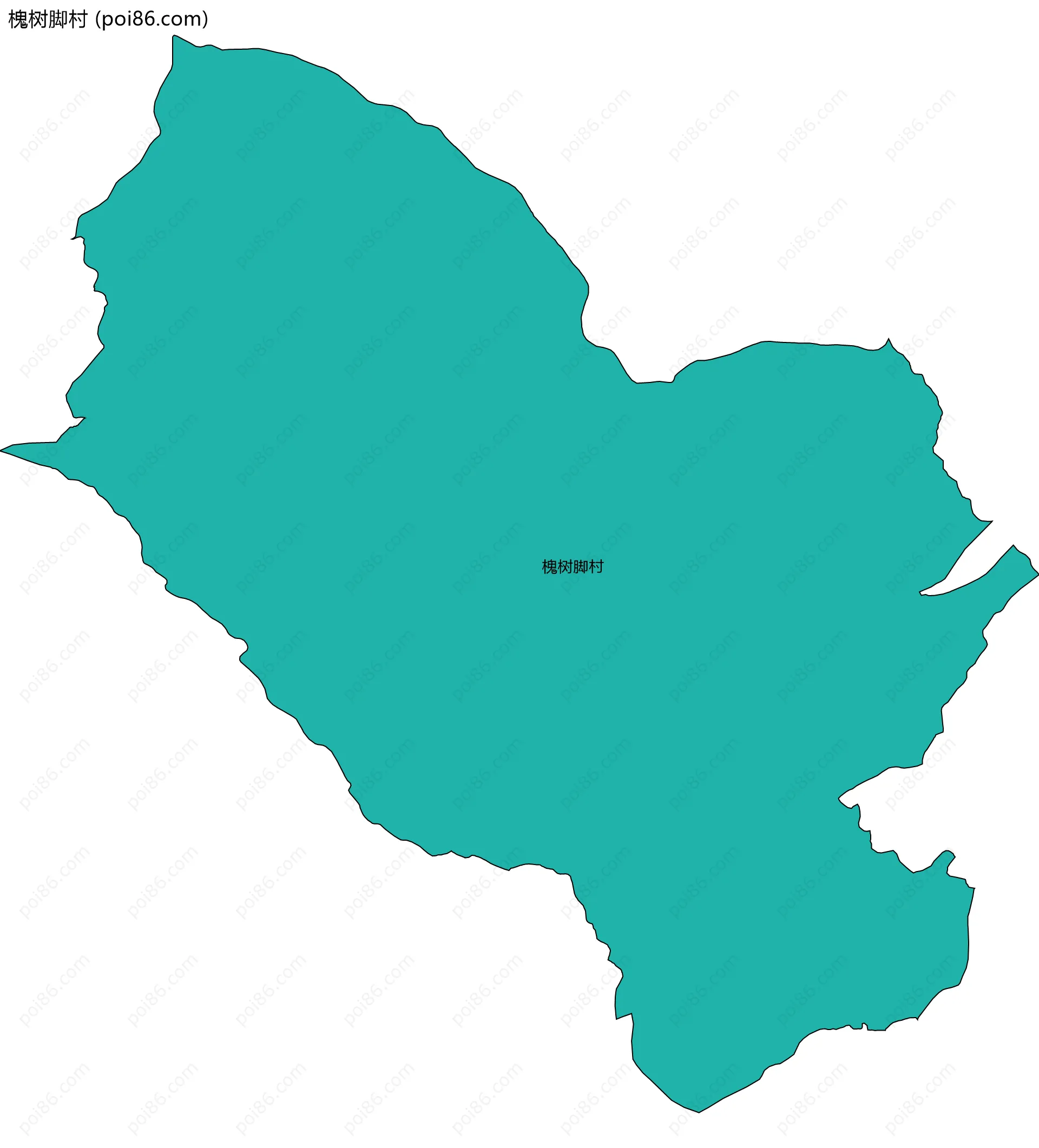 槐树脚村边界地图