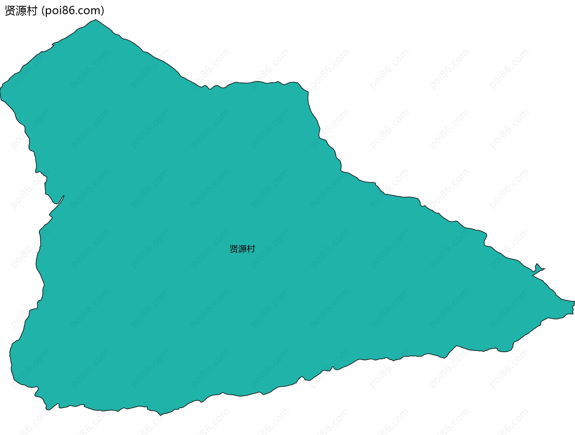 贤源村边界地图