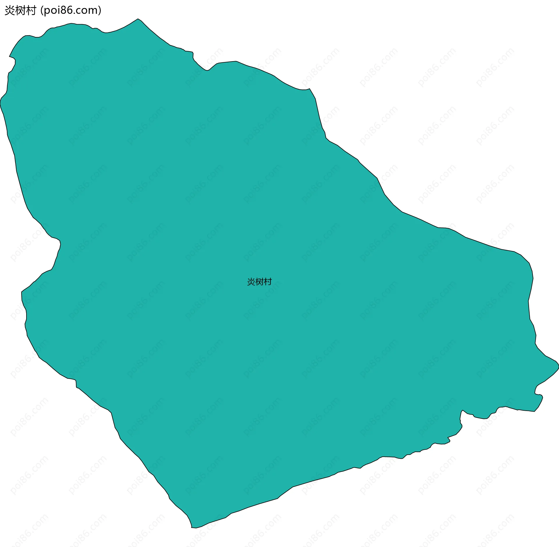 炎树村边界地图