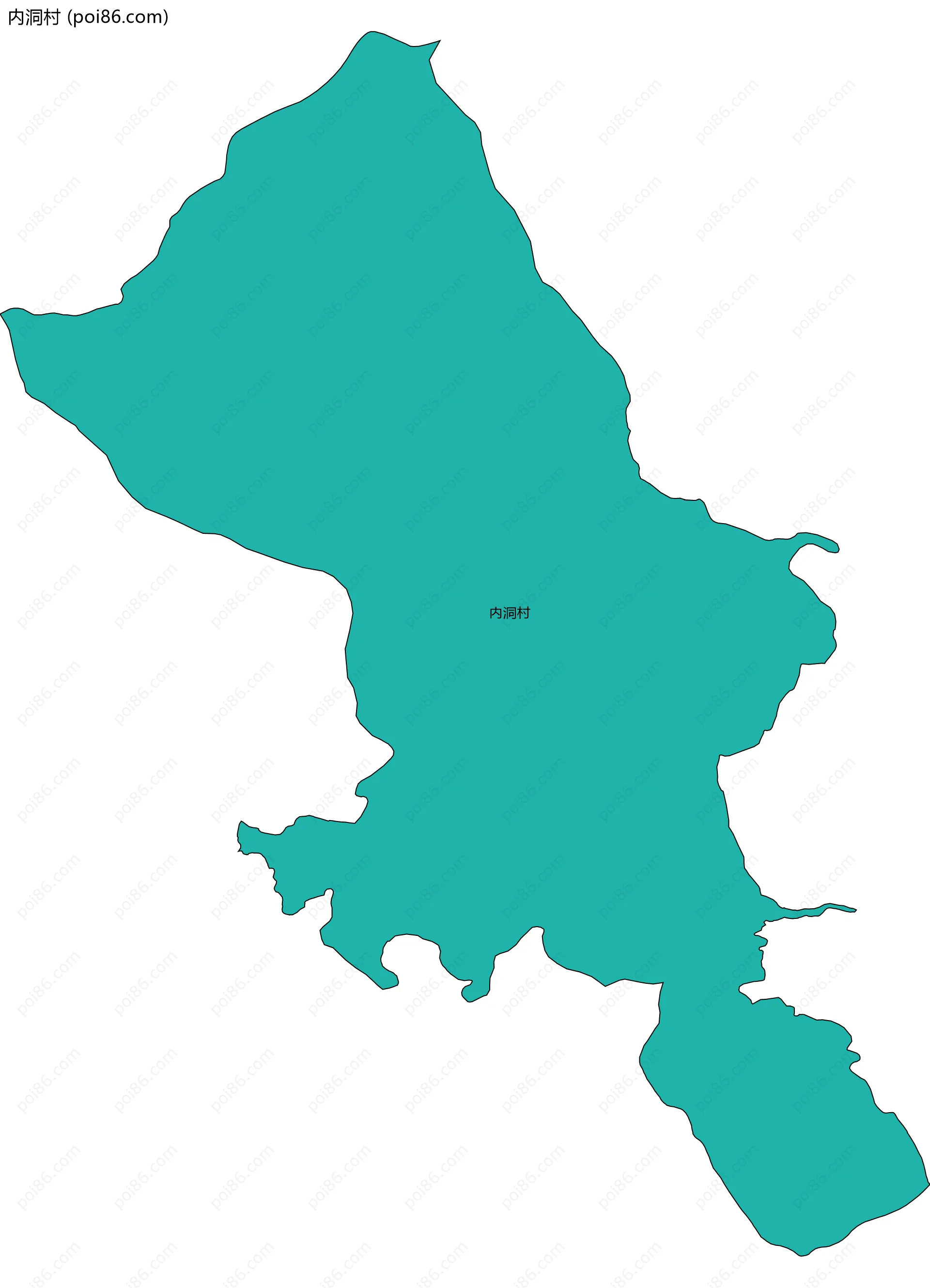 内洞村边界地图