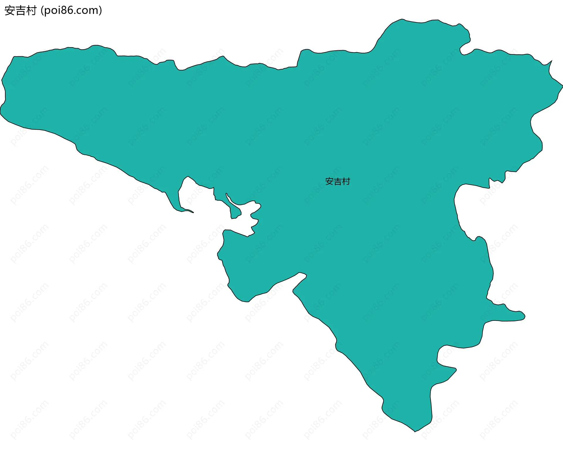 安吉村边界地图