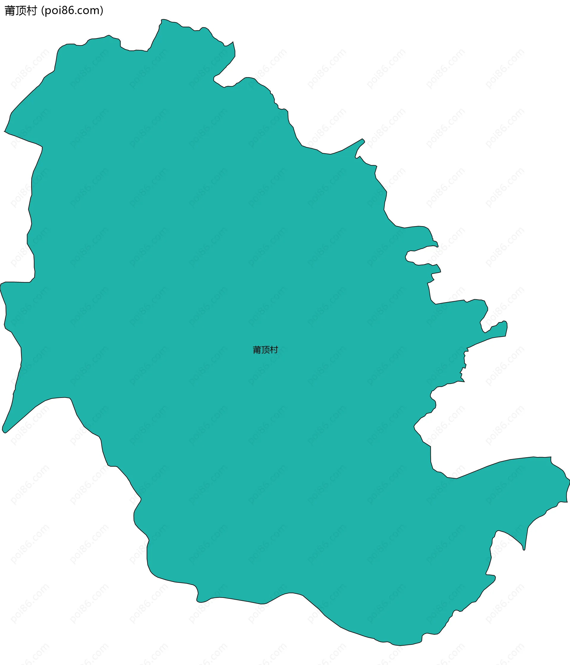 莆顶村边界地图