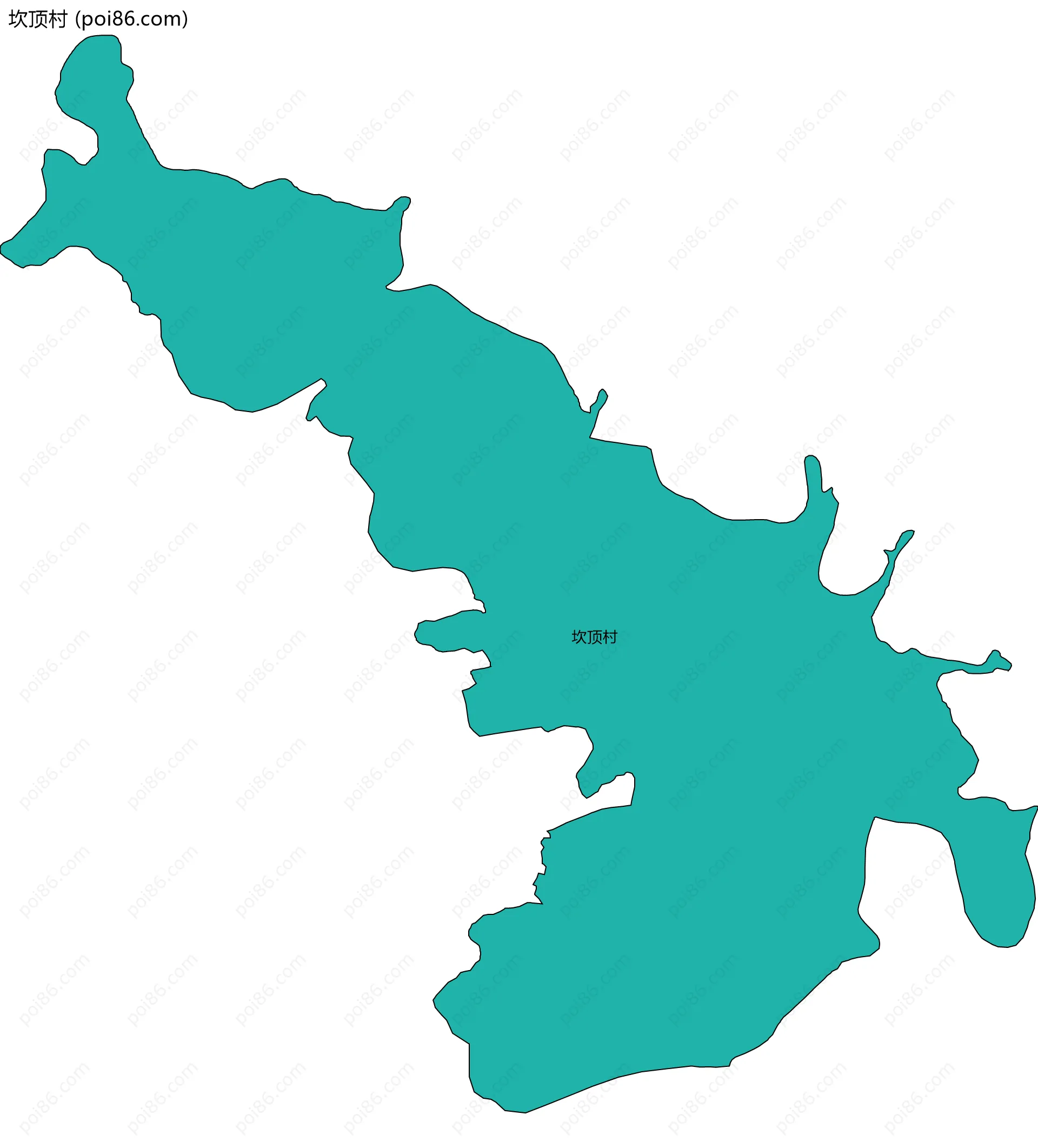 坎顶村边界地图