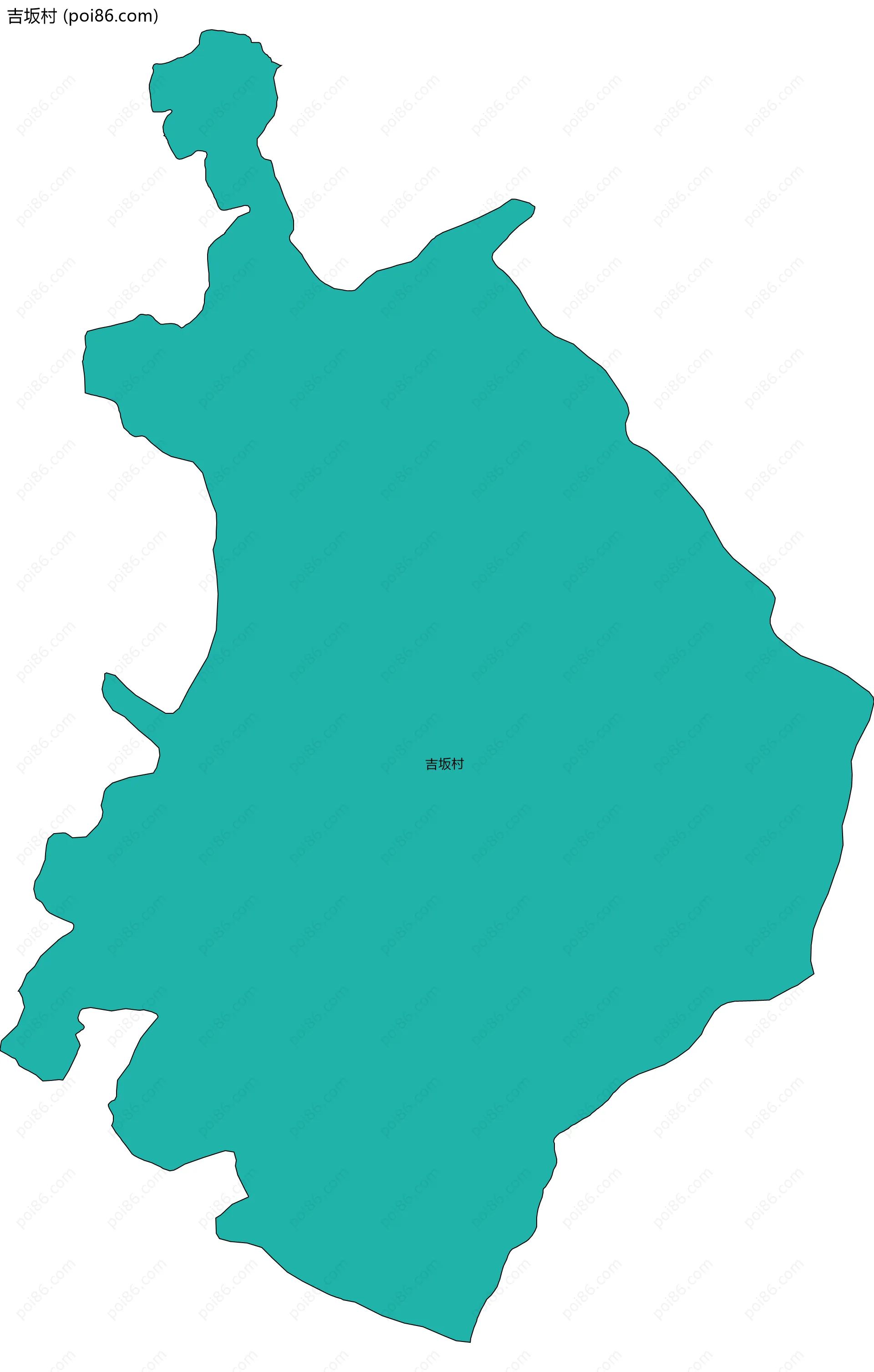 吉坂村边界地图