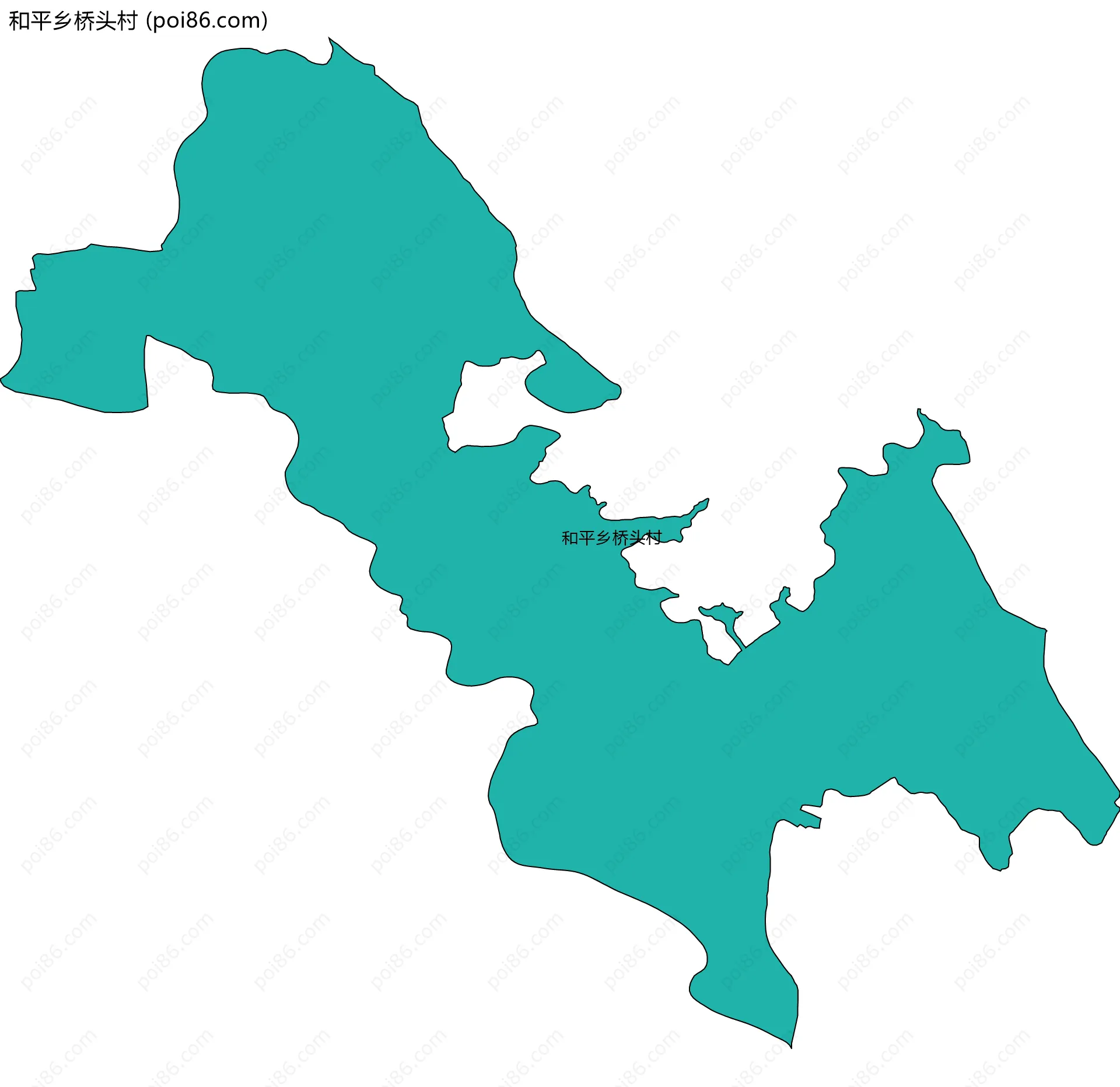 和平乡桥头村边界地图