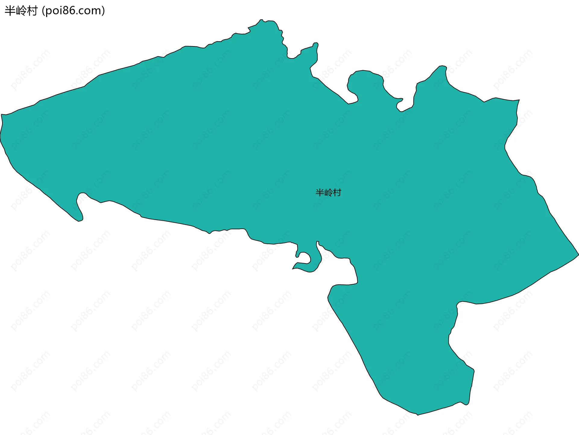 半岭村边界地图