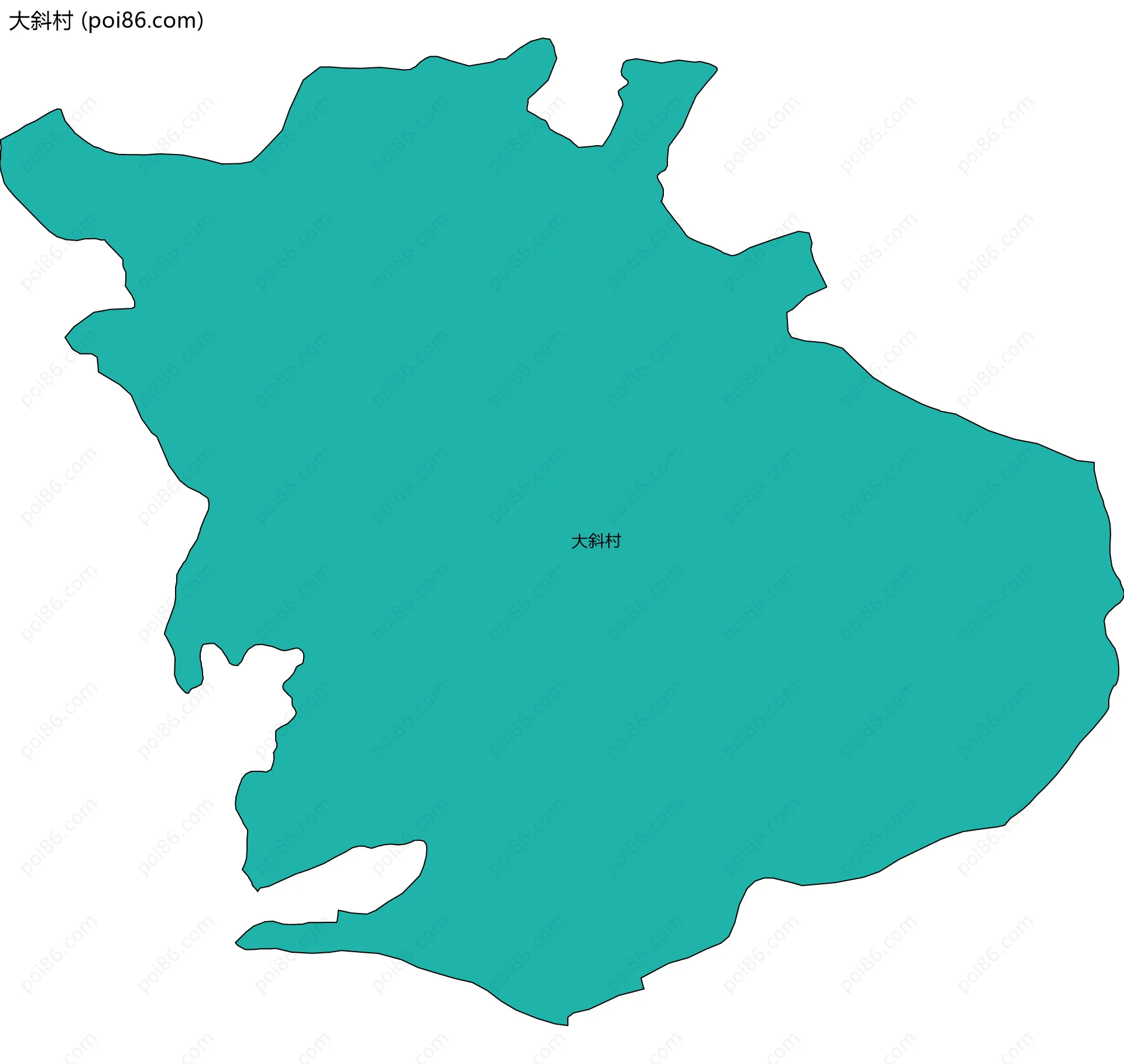 大斜村边界地图
