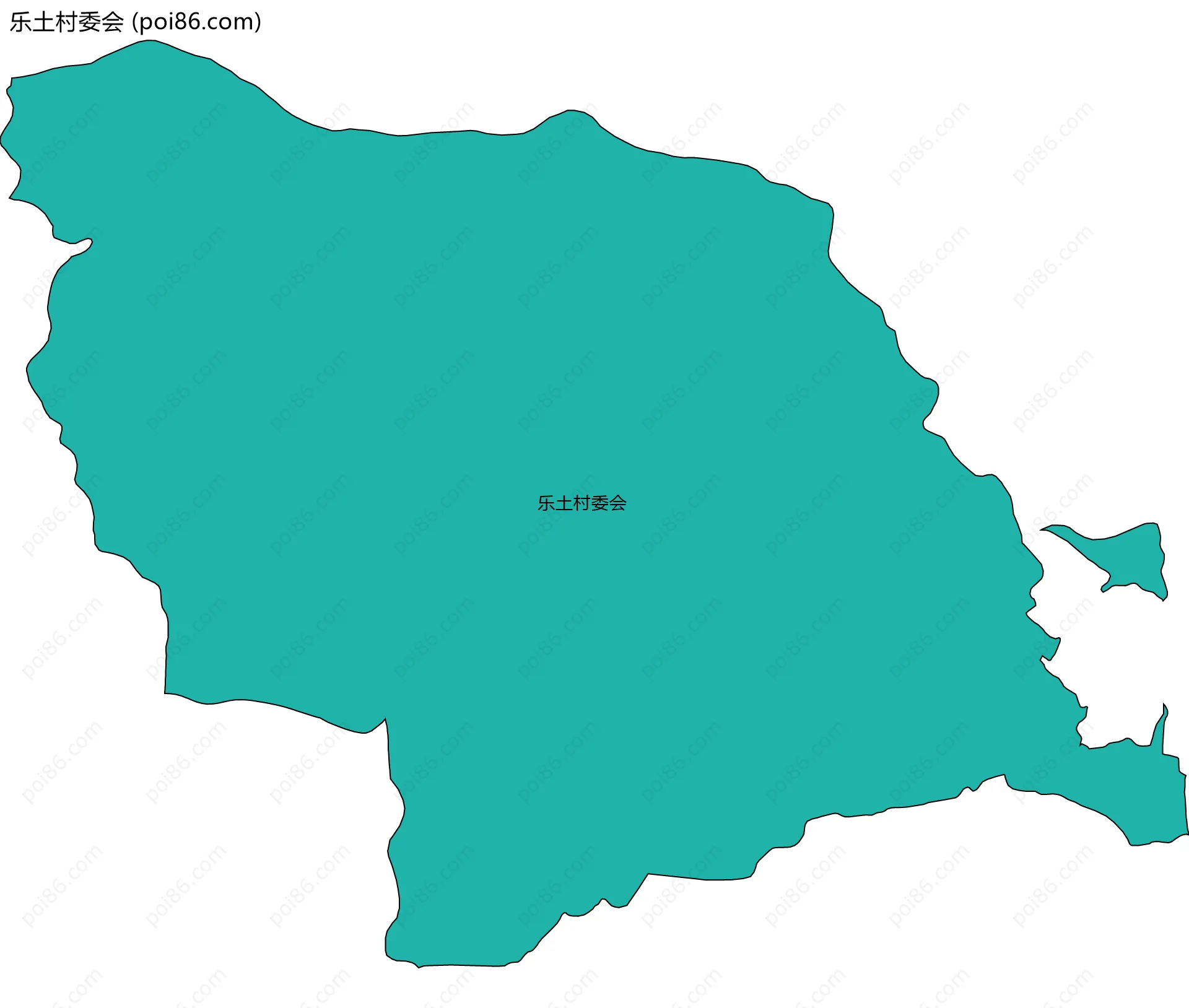 乐土村委会边界地图