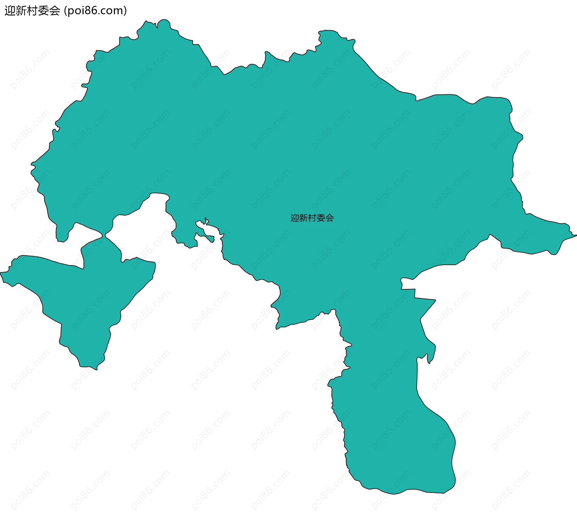 迎新村委会边界地图