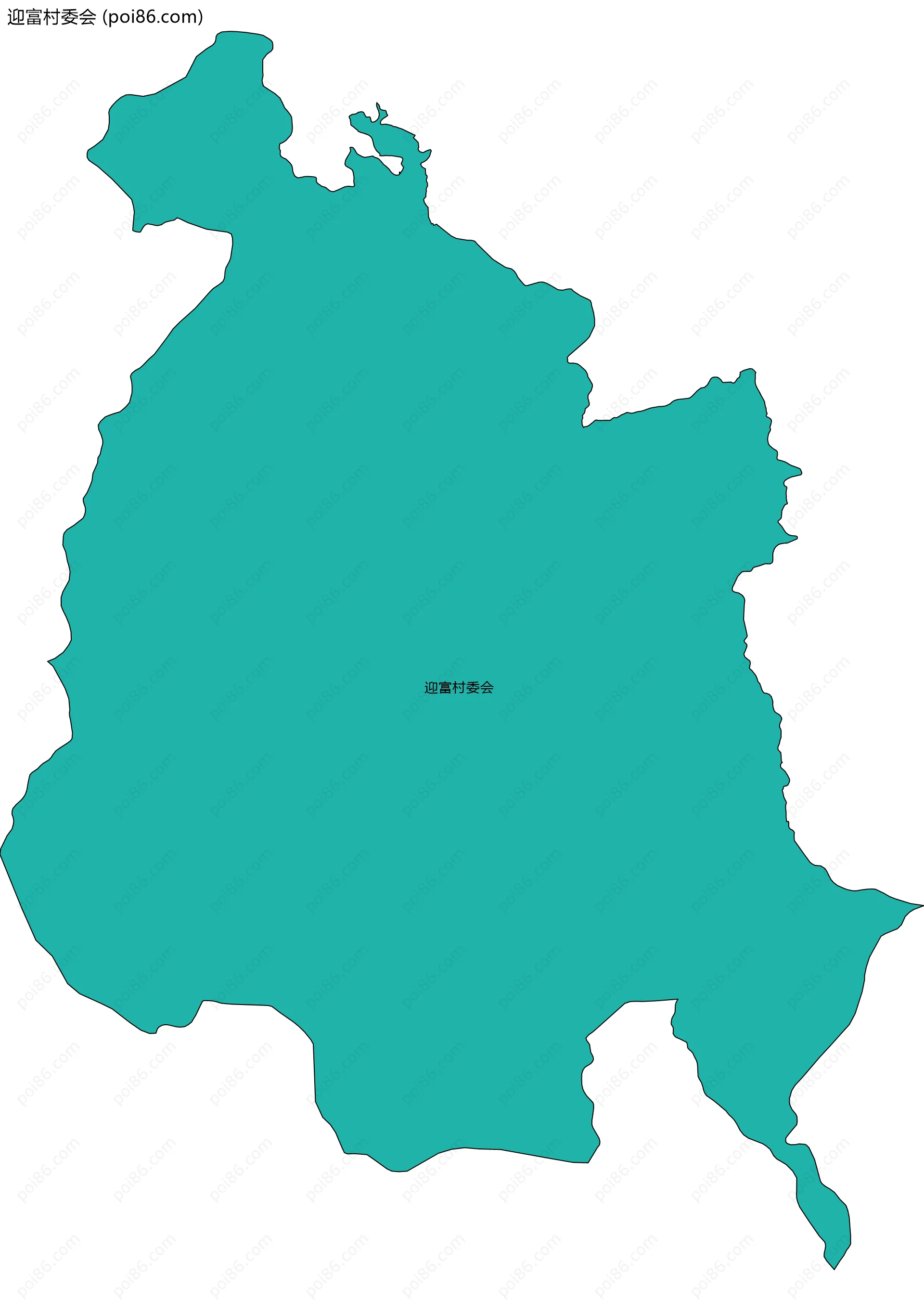 迎富村委会边界地图