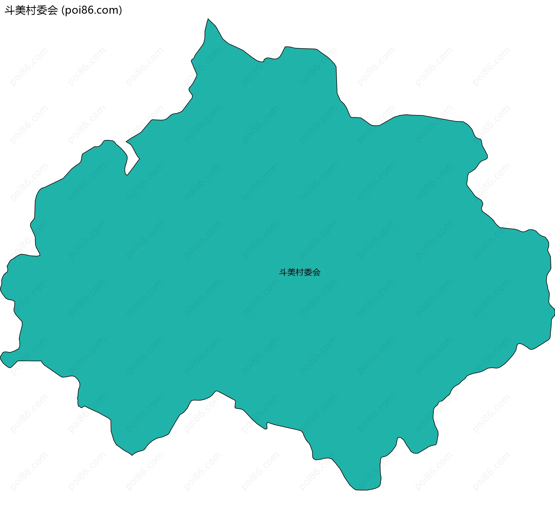 斗美村委会边界地图