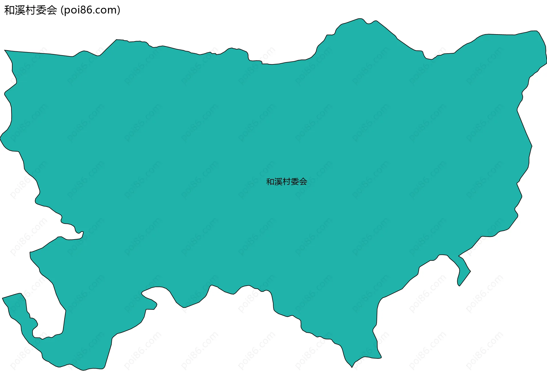 和溪村委会边界地图