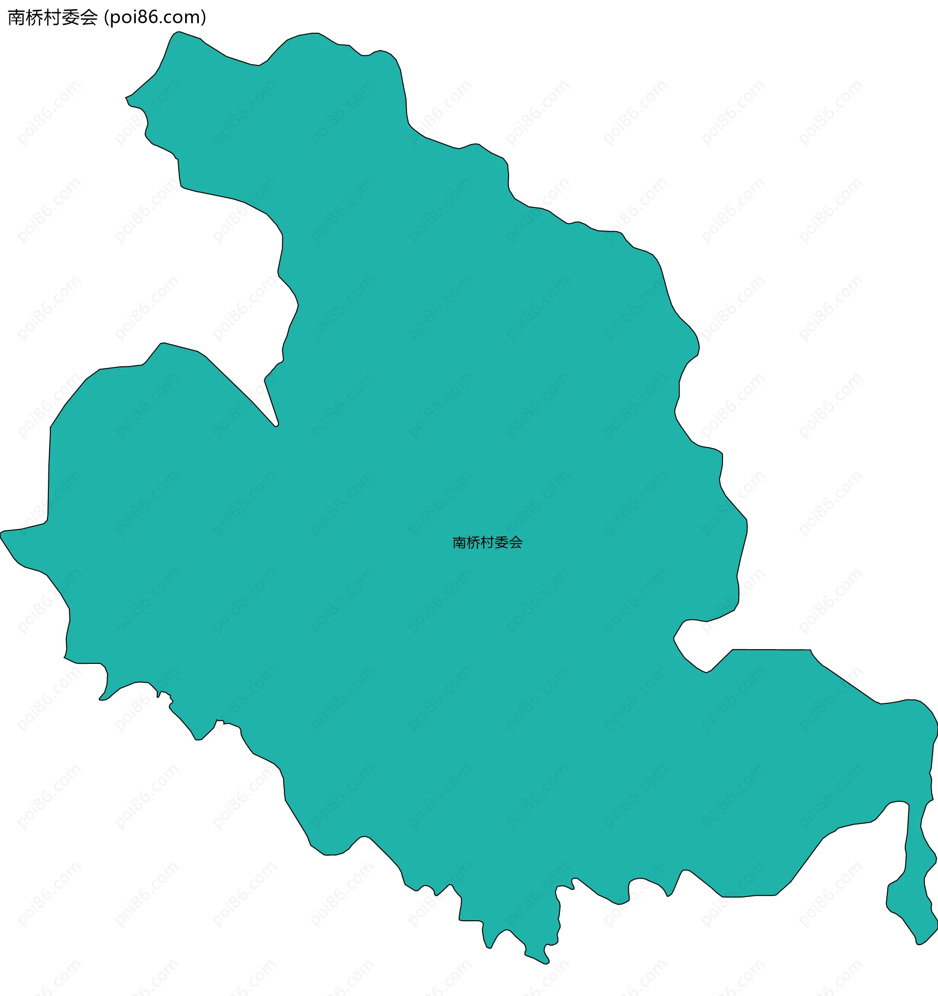 南桥村委会边界地图