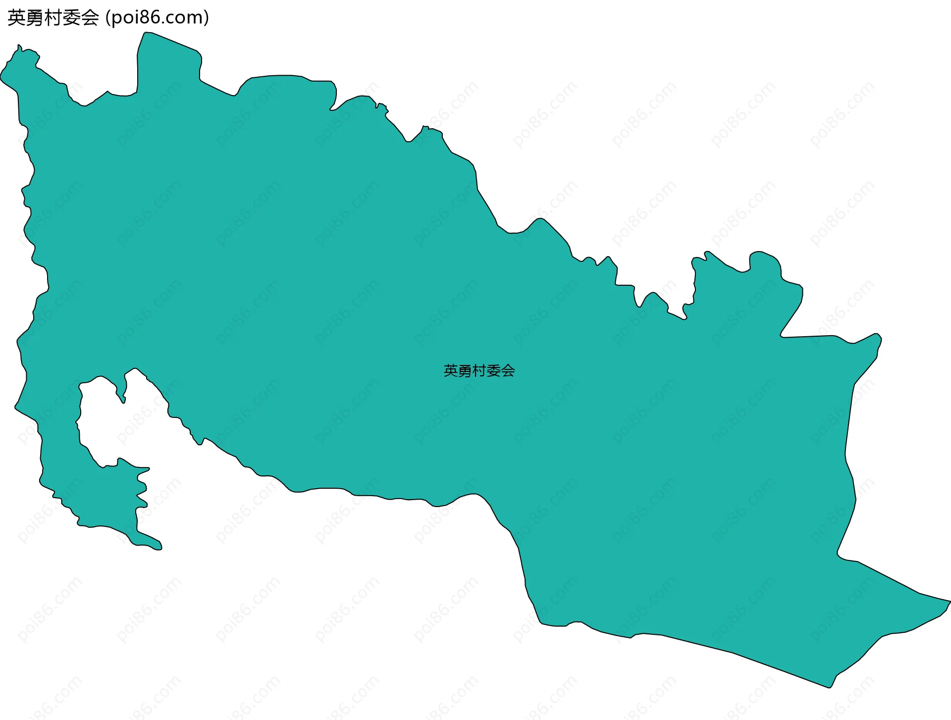 英勇村委会边界地图