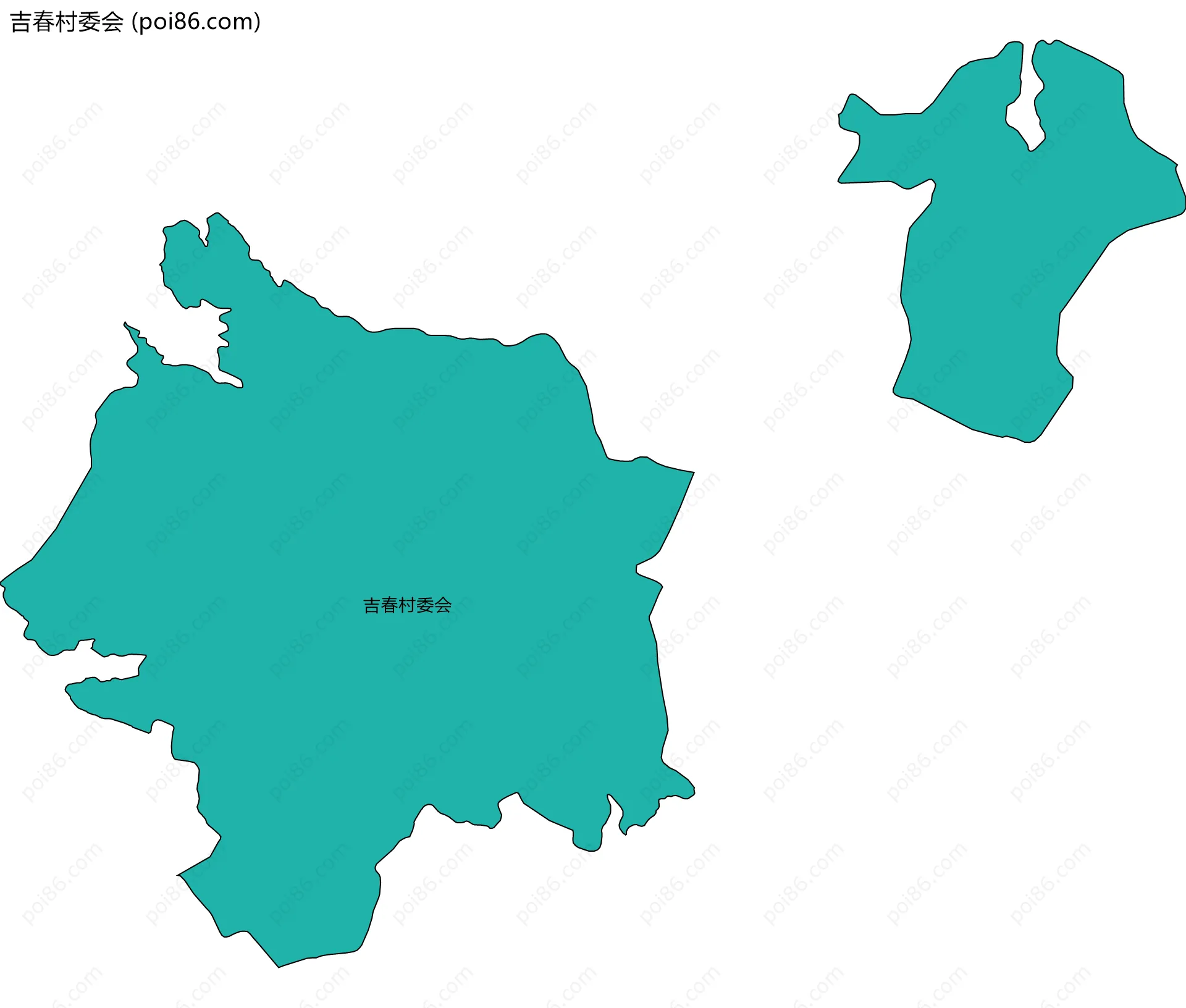 吉春村委会边界地图