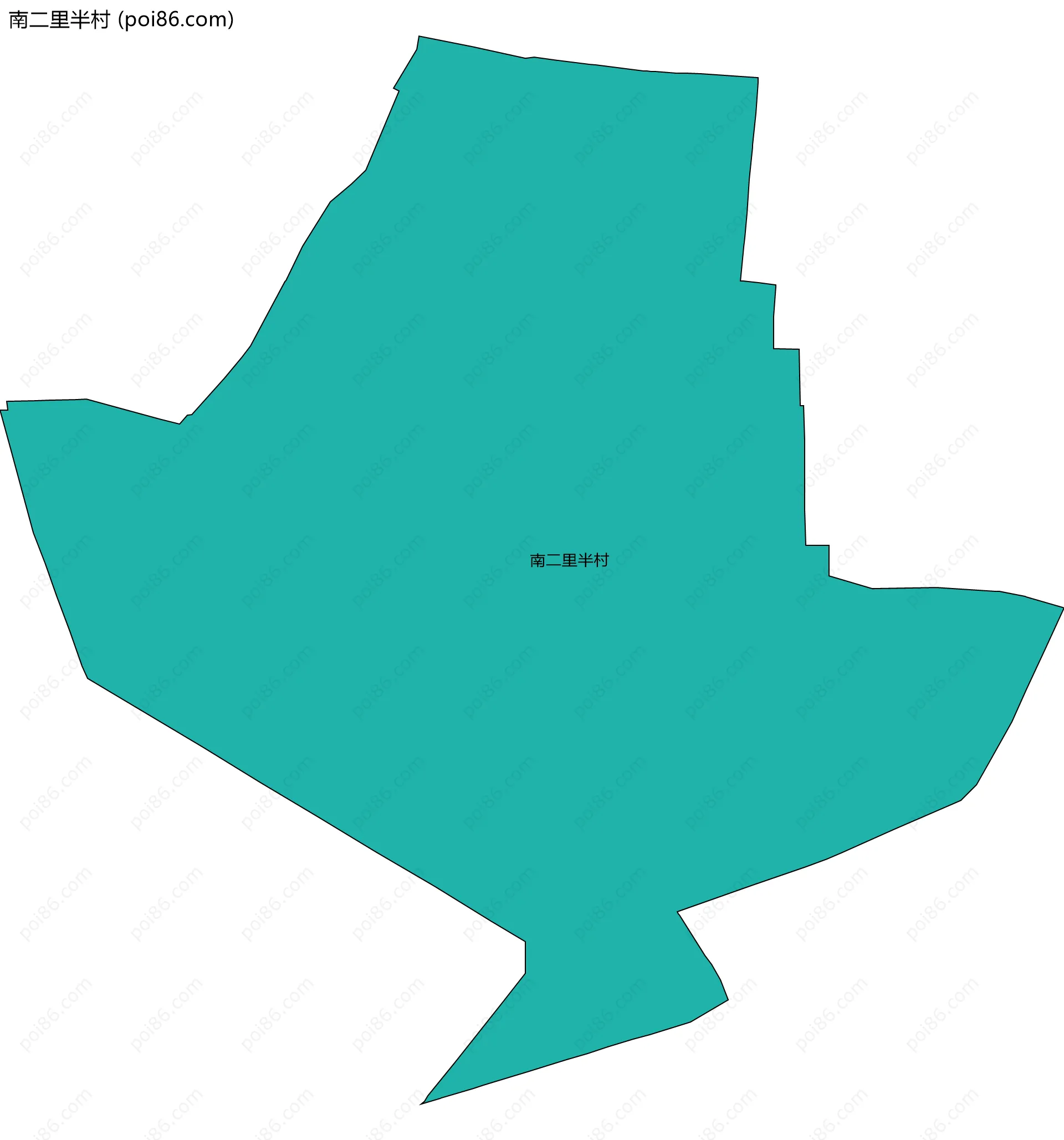 南二里半村边界地图