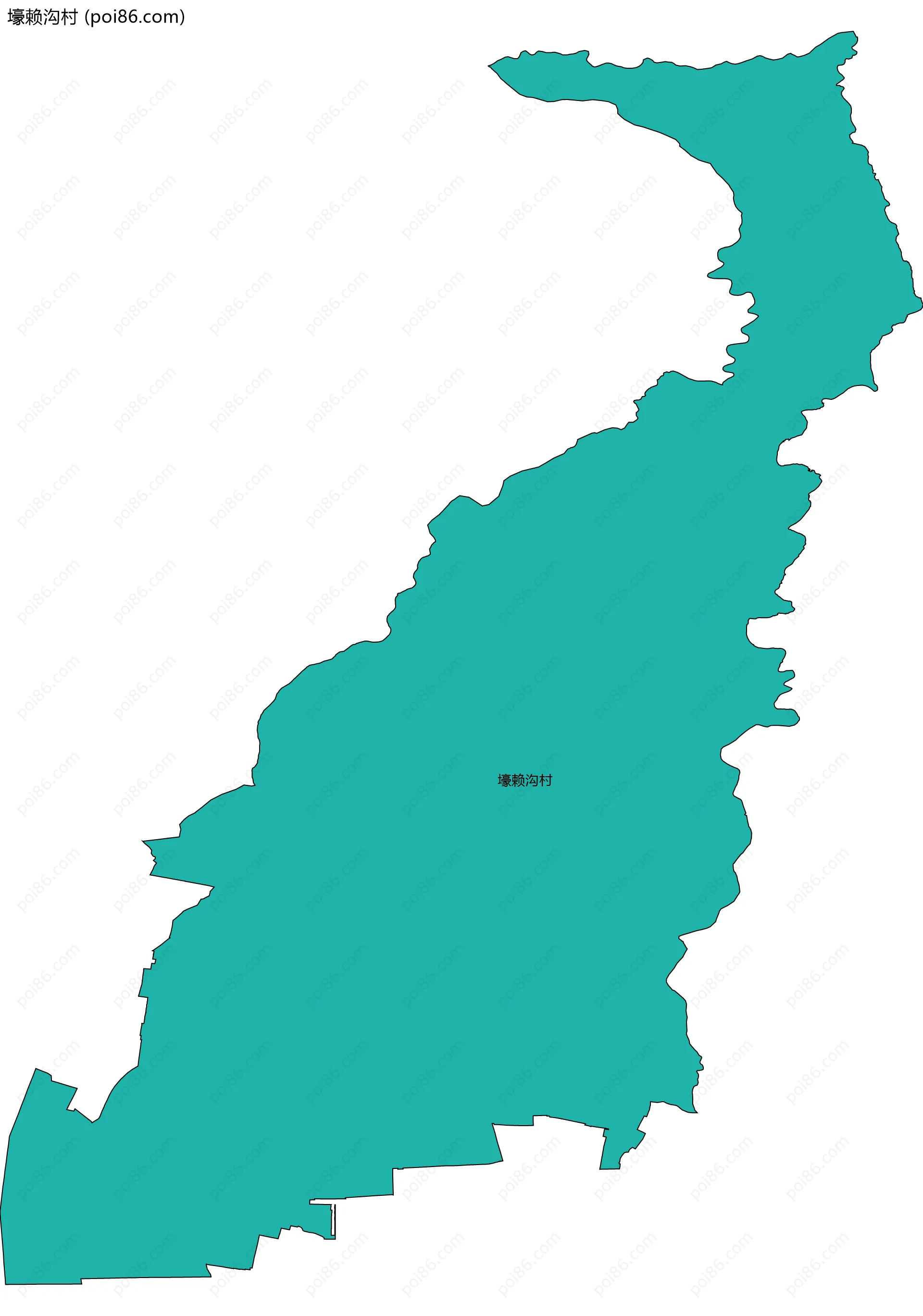 壕赖沟村边界地图