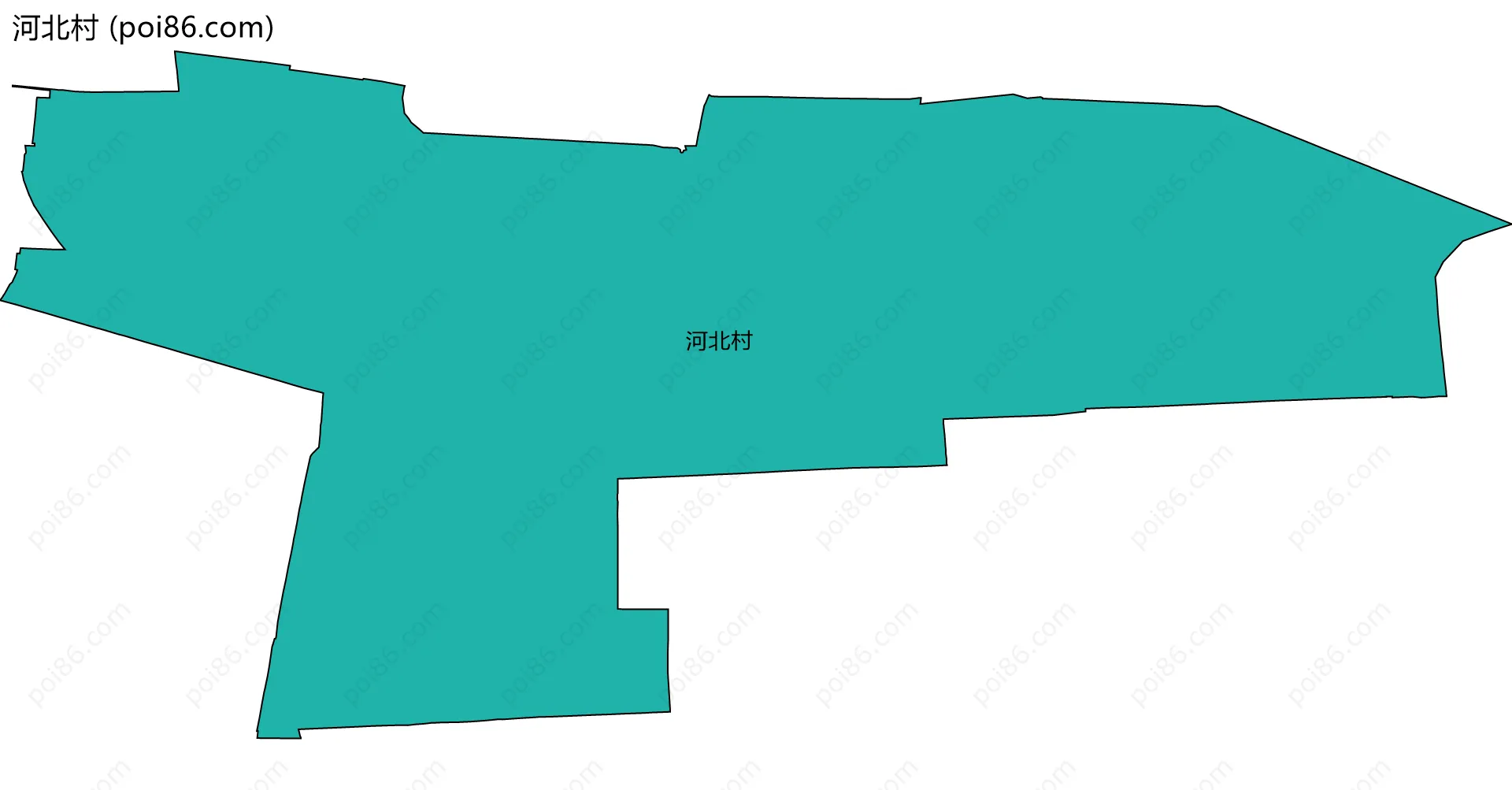 河北村边界地图