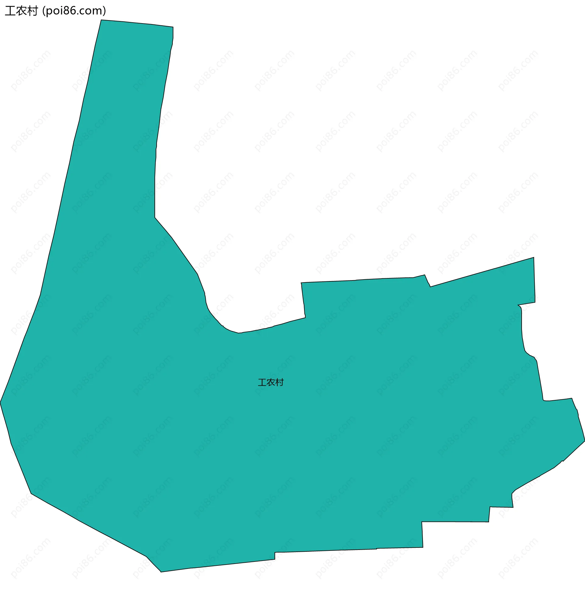 工农村边界地图