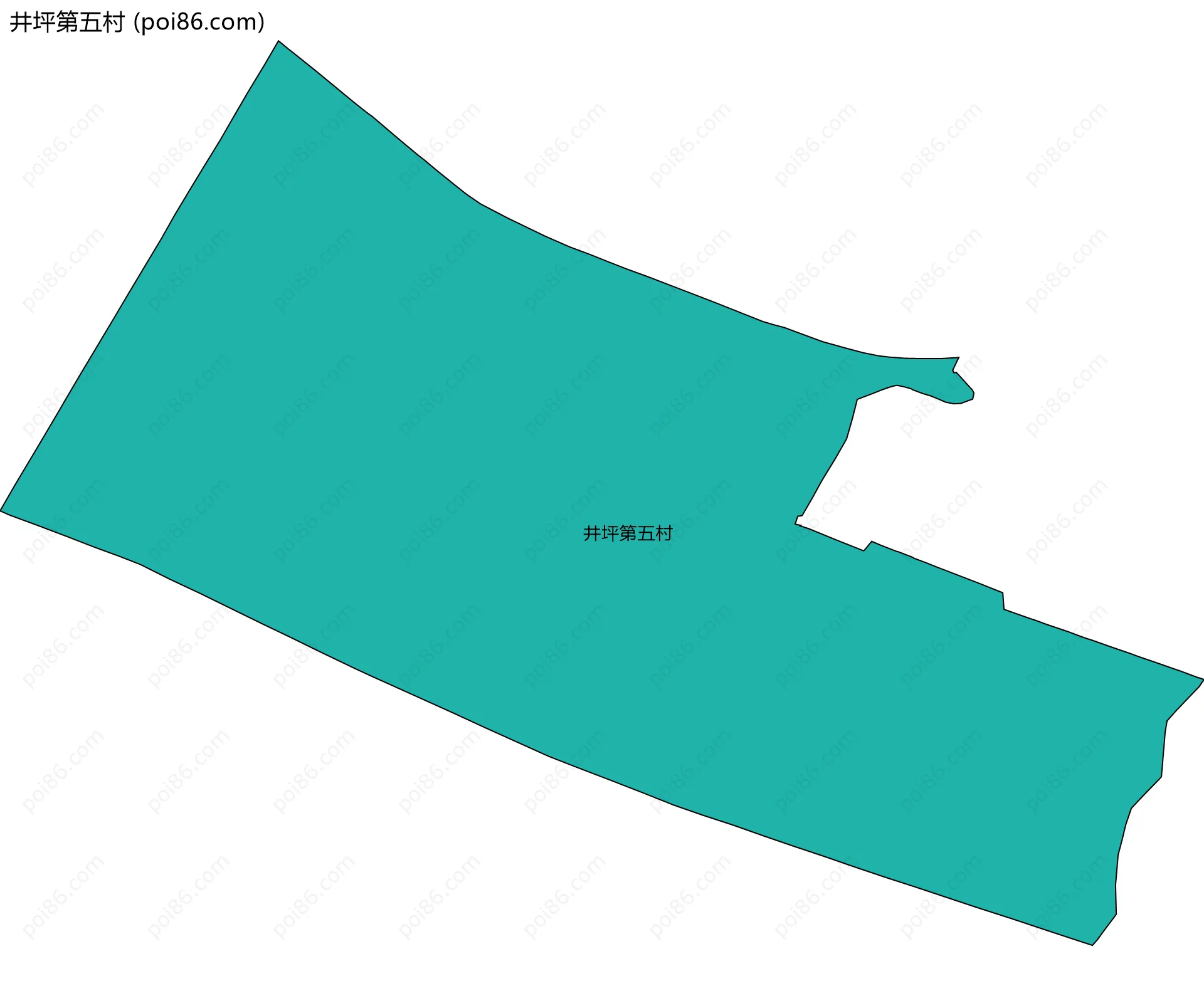 井坪第五村边界地图