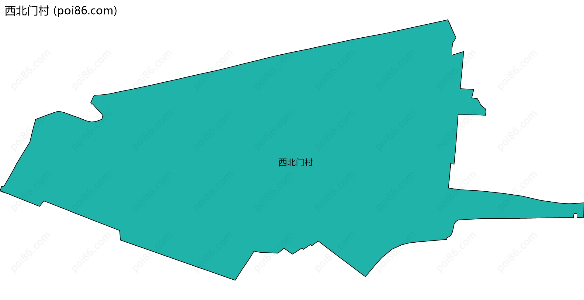 西北门村边界地图