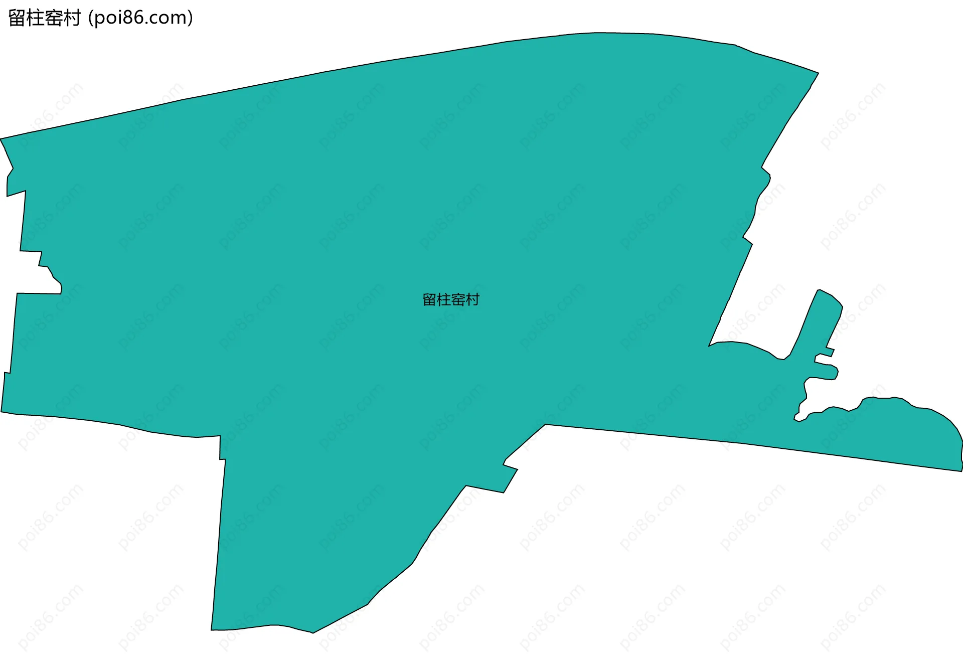 留柱窑村边界地图