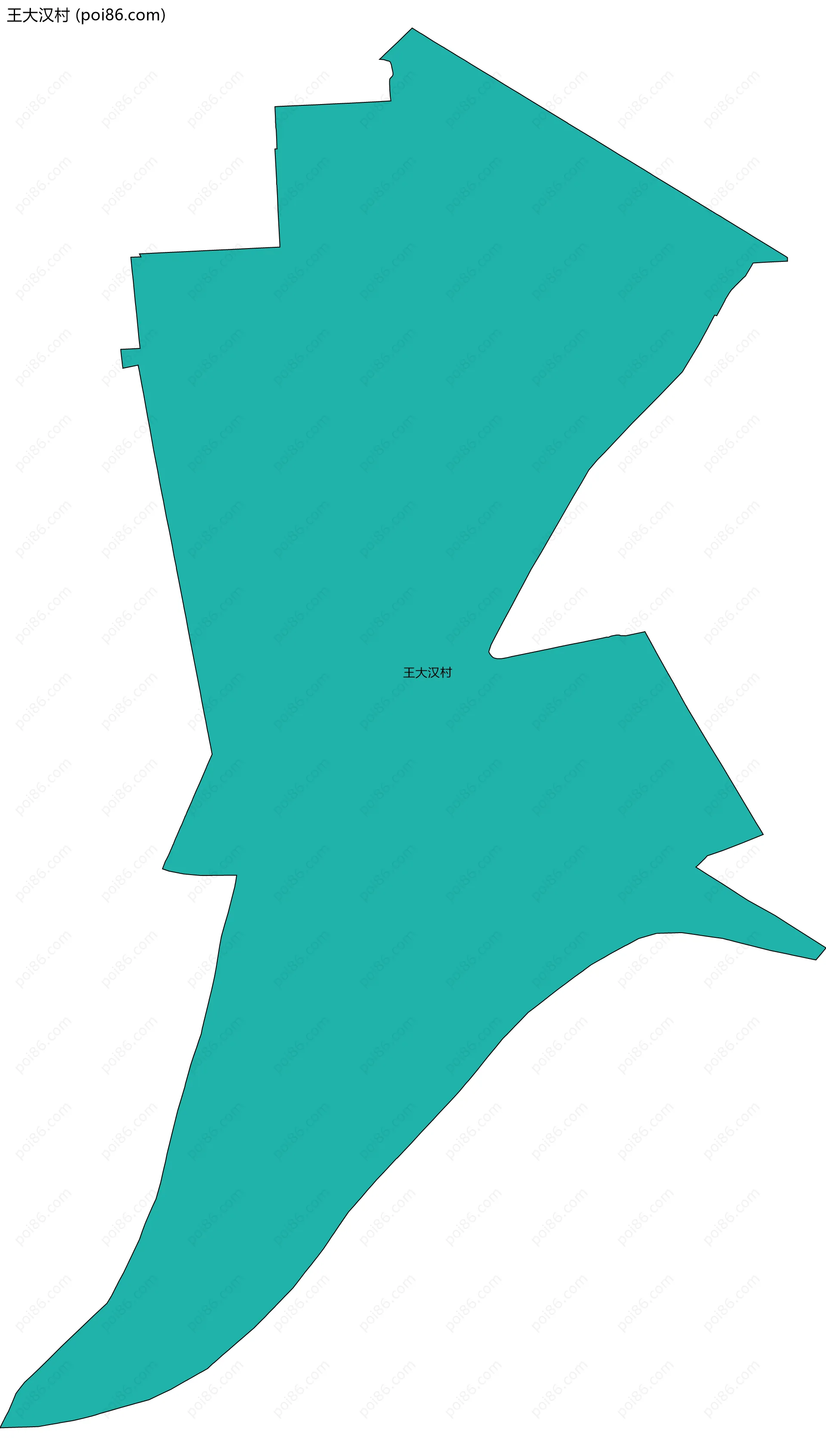 王大汉村边界地图