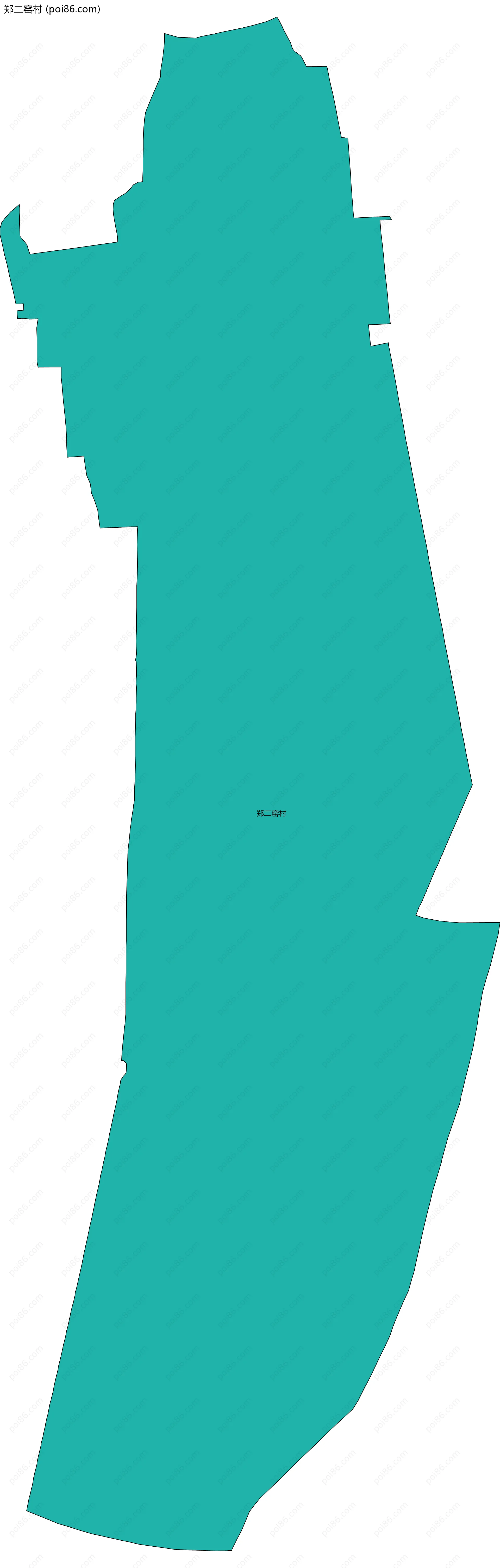郑二窑村边界地图