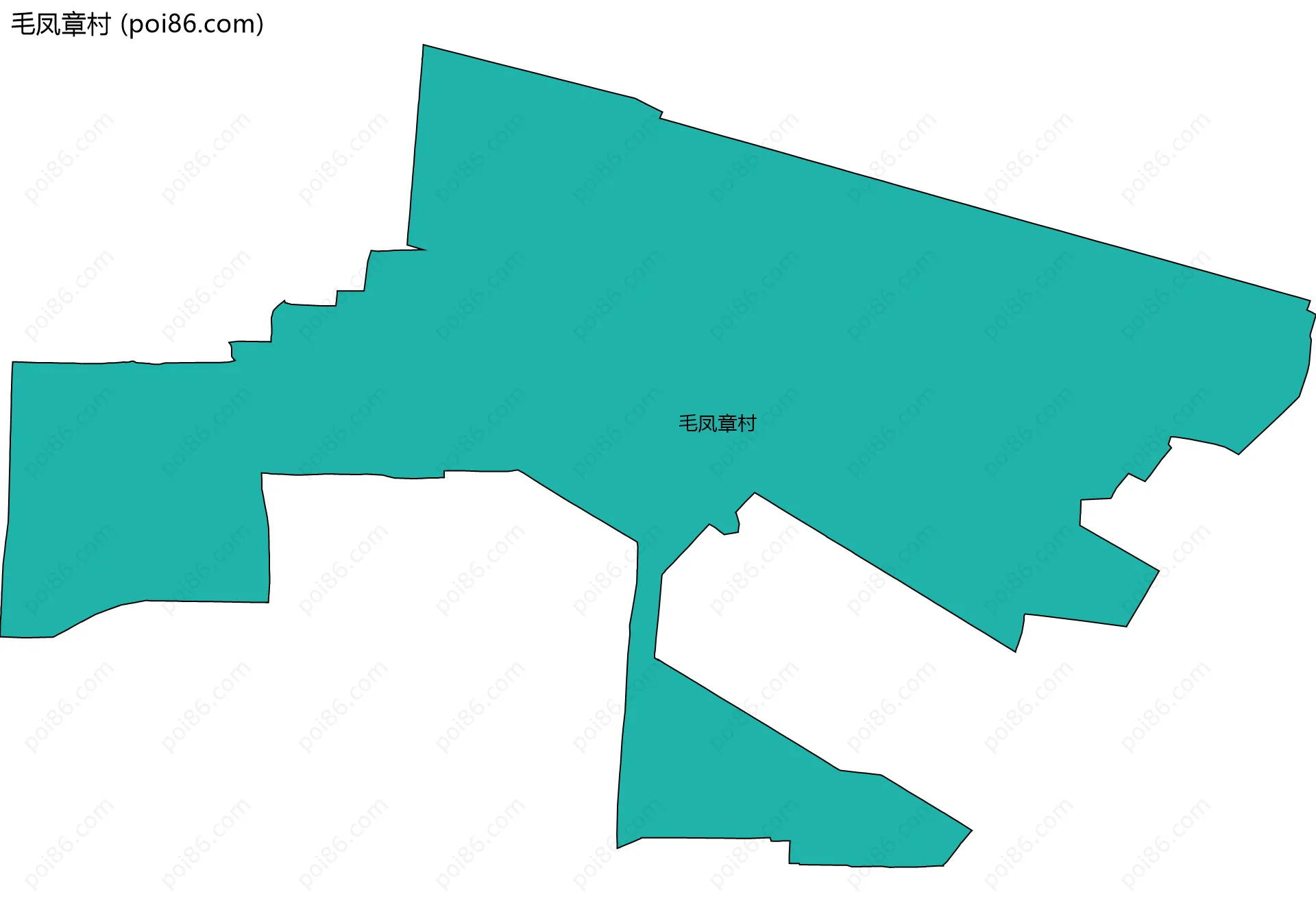 毛凤章村边界地图